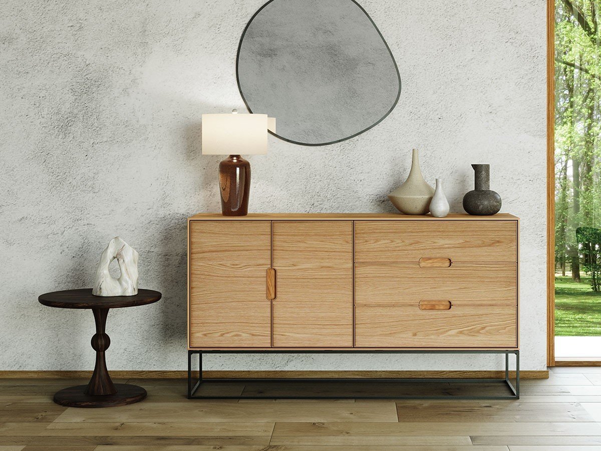 【松井木工/MATSUI MOKKO / GOODS】のLAF Chest 6drawers / ラフ リビングチェスト 6ドロワー 幅160cm(木面 / 鉄脚) インテリア・キッズ・メンズ・レディースファッション・服の通販 founy(ファニー) 　スリム　Slim, Slim Fit　チェリー　Cherry, Cherry Pattern　フレーム　Frame, Outline　ホーム・キャンプ・アウトドア・お取り寄せ　Home Living / Home & Lifestyle / Camping Gear / Outdoor Camping　家具・インテリア　Home Furniture & Interior. Stylish & Functional Living Spaces　収納家具・キャビネット　Storage Furniture　チェスト・収納引き出し　Drawers / Storage Chest　ホーム・キャンプ・アウトドア・お取り寄せ　Home Living / Home & Lifestyle / Camping Gear / Outdoor Camping　家具・インテリア　Home Furniture & Interior. Stylish & Functional Living Spaces　収納家具・キャビネット　Storage Furniture　サイドボード・リビング収納　Cabinet / Storage Cabinet　参考イメージ|ID: prp329100004897897 ipo3291000000036635537