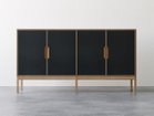 【松井木工/MATSUI MOKKO / GOODS】のLAF Cabinet 4doors / ラフ キャビネット 4ドア 幅160cm(再生レザー面 / 木脚) 人気、トレンドファッション・服の通販 founy(ファニー) ヴィンテージ Vintage Style チェリー Cherry, Cherry Pattern モダン Modern, Contemporary ラグジュアリー Luxury, Elegant リアル Real, Realistic ホーム・キャンプ・アウトドア・お取り寄せ Home Living / Home & Lifestyle / Camping Gear / Outdoor Camping 家具・インテリア Home Furniture & Interior. Stylish & Functional Living Spaces 収納家具・キャビネット Storage Furniture 収納キャビネット・扉付き棚 Cabinet / Storage Cabinet ホーム・キャンプ・アウトドア・お取り寄せ Home Living / Home & Lifestyle / Camping Gear / Outdoor Camping 家具・インテリア Home Furniture & Interior. Stylish & Functional Living Spaces 収納家具・キャビネット Storage Furniture サイドボード・リビング収納 Cabinet / Storage Cabinet thumbnail ウッド:ホワイトオーク、再生レザー:ブラック|ID: prp329100004898056 ipo3291000000036637752