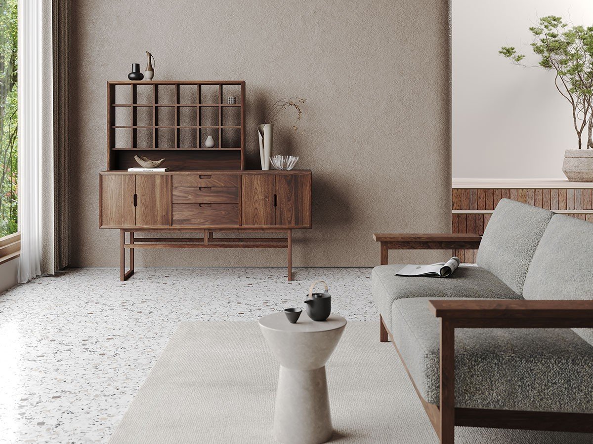 【松井木工/MATSUI MOKKO / GOODS】のsalvia LIVING BOARD + SET UP SHELF / サルビア リビングボード + セットアップシェルフ インテリア・キッズ・メンズ・レディースファッション・服の通販 founy(ファニー) 　ヴィンテージ　Vintage Style　スリム　Slim, Slim Fit　チェリー　Cherry, Cherry Pattern　バランス　Balance, Style Balance　フォルム　Silhouette, Form　フレーム　Frame, Outline　モダン　Modern, Contemporary　ホーム・キャンプ・アウトドア・お取り寄せ　Home Living / Home & Lifestyle / Camping Gear / Outdoor Camping　家具・インテリア　Home Furniture & Interior. Stylish & Functional Living Spaces　収納家具・キャビネット　Storage Furniture　収納キャビネット・扉付き棚　Cabinet / Storage Cabinet　ホーム・キャンプ・アウトドア・お取り寄せ　Home Living / Home & Lifestyle / Camping Gear / Outdoor Camping　家具・インテリア　Home Furniture & Interior. Stylish & Functional Living Spaces　収納家具・キャビネット　Storage Furniture　シェルフ・オープンラック・収納棚　Open Shelf Rack　上台は、左右または中央のお好きな位置に取り付けできます。|ID: prp329100004898357 ipo3291000000036644793