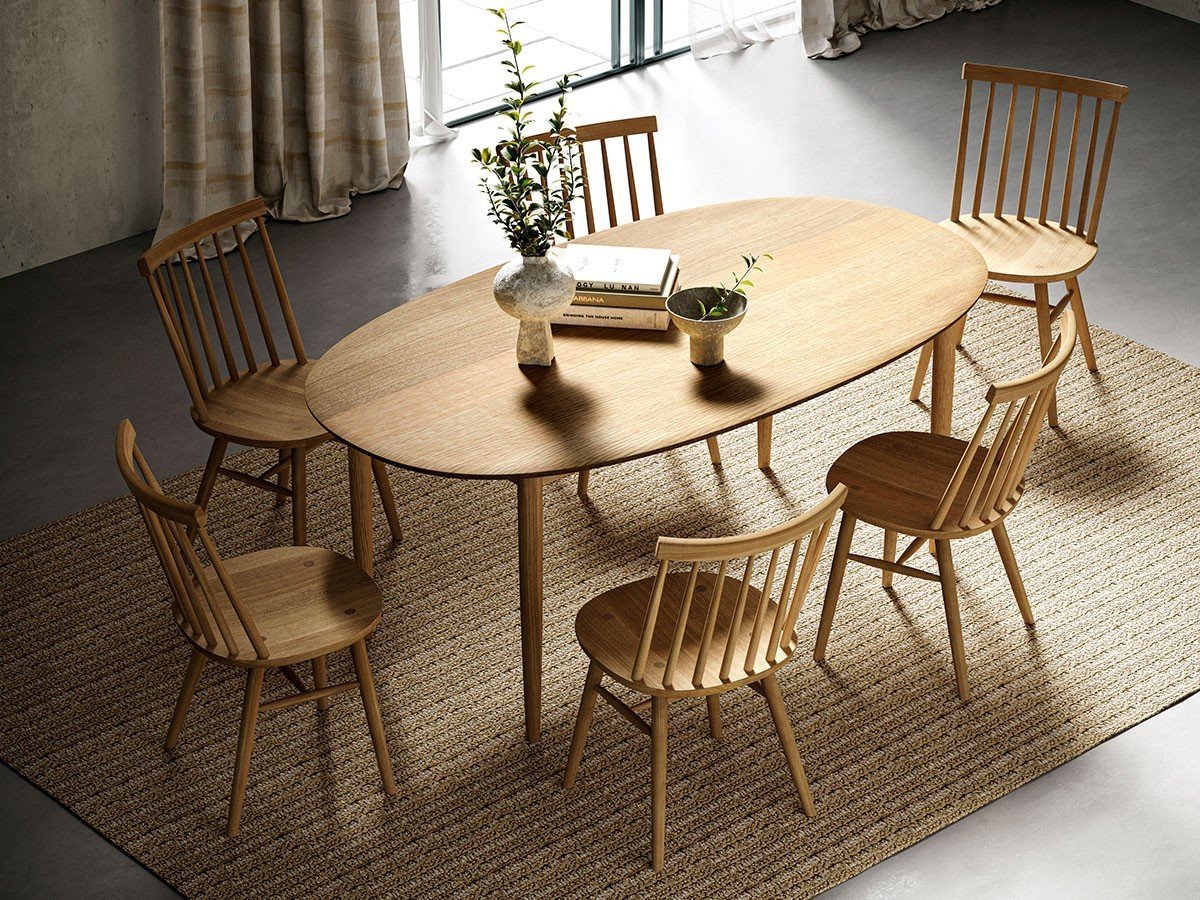 【マスターウォール/MASTERWAL / GOODS】のN5/2 DINING TABLE / エヌニブンノゴ ダイニングテーブル オーバル インテリア・キッズ・メンズ・レディースファッション・服の通販 founy(ファニー) 　オーバル　Oval Design　シンプル　Simple, Minimal　テーブル　Table, Dining Table　なめらか　Smooth, Silky Texture　ホーム・キャンプ・アウトドア・お取り寄せ　Home Living / Home & Lifestyle / Camping Gear / Outdoor Camping　家具・インテリア　Home Furniture & Interior. Stylish & Functional Living Spaces　テーブル　Dining, Coffee & Side Tables　ダイニングテーブル・食卓テーブル　Dining Tables　ウッド:レッドオーク、サイズ:幅180cm|ID: prp329100004898438 ipo3291000000036645977