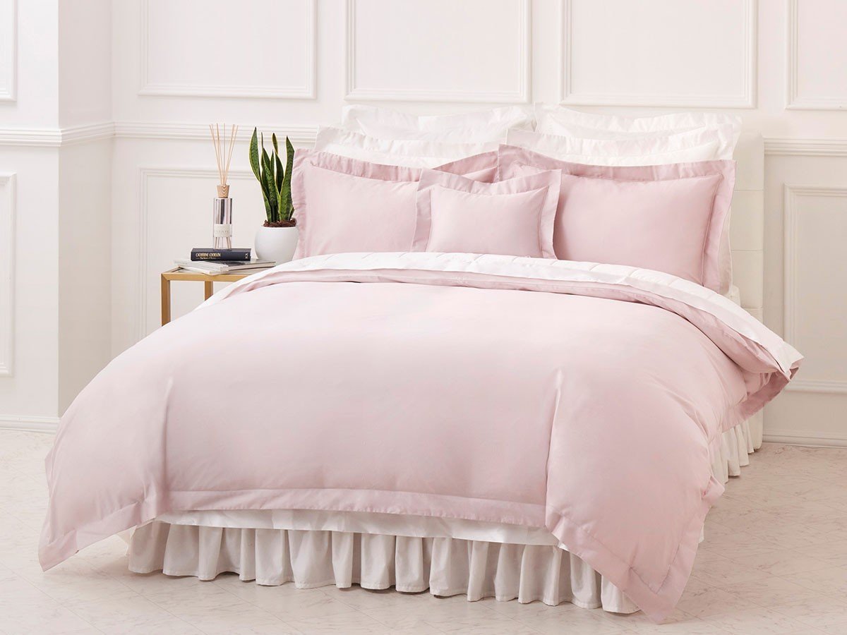 【ホテルライクインテリア/HOTEL LIKE INTERIOR / GOODS】の400TC Cotton Sateen / 400TC コットンサテン 掛け布団カバー / ボックスシーツ インテリア・キッズ・メンズ・レディースファッション・服の通販 founy(ファニー) 　サテン　Satin, Glossy Fabric　なめらか　Smooth, Silky Texture　バランス　Balance, Style Balance　ボックス　Boxy, Box Shape　ラグジュアリー　Luxury, Elegant　リネン　Linen, Linen Fabric　送料無料　Free Shipping　エレガント 上品　Elegant　ホーム・キャンプ・アウトドア・お取り寄せ　Home Living / Home & Lifestyle / Camping Gear / Outdoor Camping　家具・インテリア　Home Furniture & Interior. Stylish & Functional Living Spaces　その他 インテリア雑貨、家具　Home Decor & Furniture Extras　掛け布団カバー:ローズクォーツ 1点、ボックスシーツ:ホワイト 1点|ID: prp329100004903344 ipo3291000000036699026