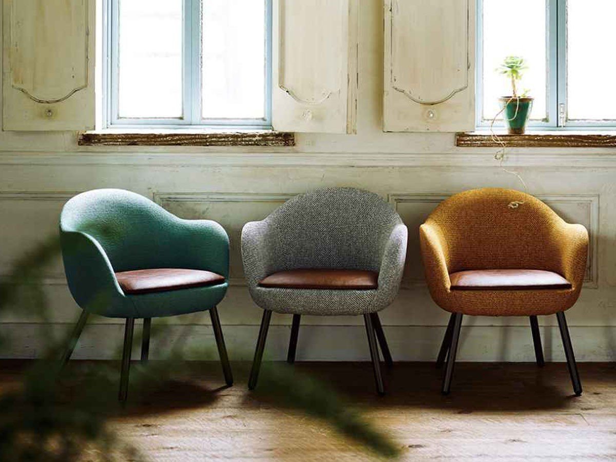 【コッコレ/Coccole / GOODS】のLOUNGE CHAIR / ラウンジチェア C301B インテリア・キッズ・メンズ・レディースファッション・服の通販 founy(ファニー) 　送料無料　Free Shipping　シェイプ　Shape, Slim Fit　フィット　Fit, Slim Fit　フォルム　Silhouette, Form　ホーム・キャンプ・アウトドア・お取り寄せ　Home Living / Home & Lifestyle / Camping Gear / Outdoor Camping　家具・インテリア　Home Furniture & Interior. Stylish & Functional Living Spaces　チェア・椅子　Seating & Chairs　ラウンジチェア・リクライナー　Lounge Chairs / Recliners　(左から)チェア本体張地:ノエル ターコイズ / ランクC、バトン ホワイト / ランクE、バトン|ID: prp329100004903391 ipo3291000000036699633