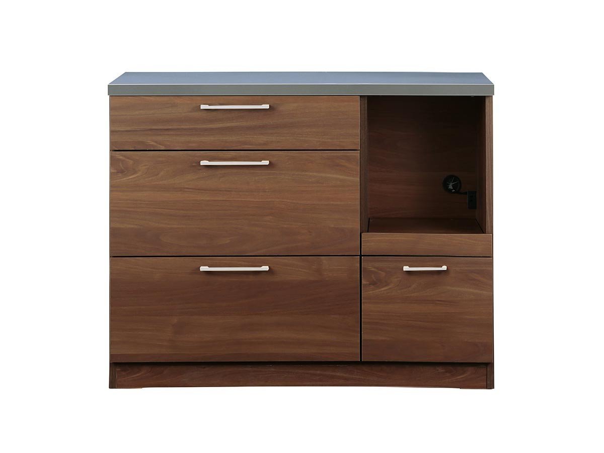 【ノラ/nora / GOODS】のLINDT COUNTER / リンツ カウンター 幅110cm インテリア・キッズ・メンズ・レディースファッション・服の通販 founy(ファニー) 　シンプル　Simple, Minimal　テーブル　Table, Dining Table　送料無料　Free Shipping　ホーム・キャンプ・アウトドア・お取り寄せ　Home Living / Home & Lifestyle / Camping Gear / Outdoor Camping　キッチン・ダイニング　Kitchen & Dining Essentials. Stylish & Functional Tableware　キッチン収納　Kitchen Storage　キッチン収納・食器棚・レンジ台　Kitchen Cabinet　本体ブラウン(ウォールナット柄)、取手ホワイト|ID: prp329100004903520 ipo3291000000036701136