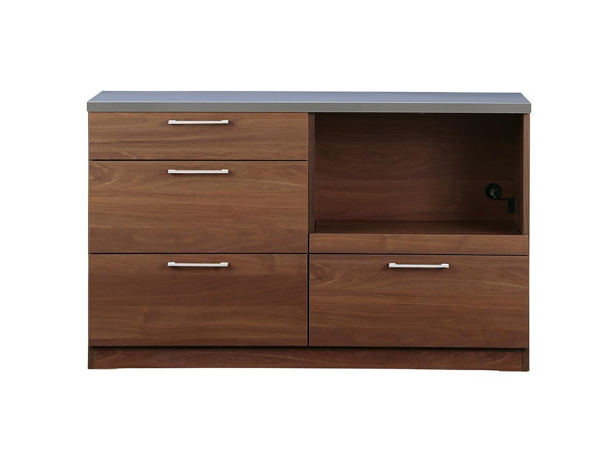 【ノラ/nora / GOODS】のLINDT COUNTER / リンツ カウンター 幅140cm インテリア・キッズ・メンズ・レディースファッション・服の通販 founy(ファニー) 　シンプル　Simple, Minimal　テーブル　Table, Dining Table　ホーム・キャンプ・アウトドア・お取り寄せ　Home Living / Home & Lifestyle / Camping Gear / Outdoor Camping　キッチン・ダイニング　Kitchen & Dining Essentials. Stylish & Functional Tableware　キッチン収納　Kitchen Storage　キッチン収納・食器棚・レンジ台　Kitchen Cabinet　本体ブラウン(ウォールナット柄)、取手ホワイト|ID: prp329100004903597 ipo3291000000036701957