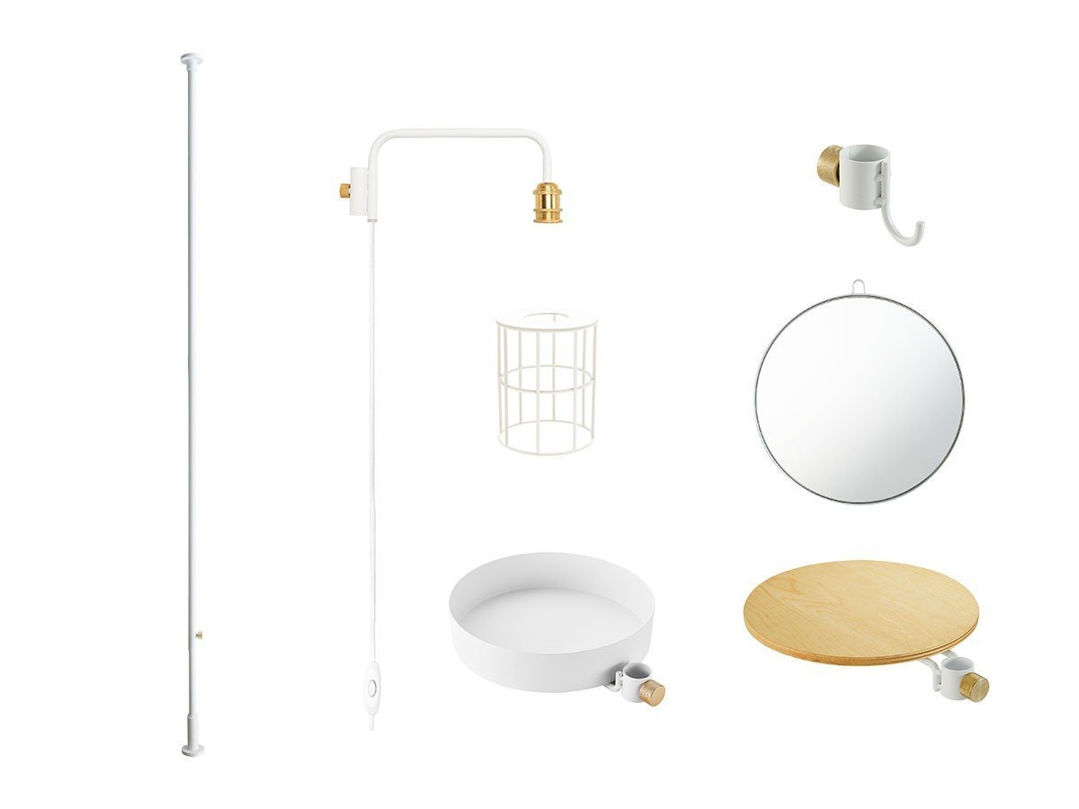 【ドロー ア ライン/DRAW A LINE / GOODS】のLighting & Dresser Set / おつかれ、わたし セット インテリア・キッズ・メンズ・レディースファッション・服の通販 founy(ファニー) 　アクセサリー　Fashion Accessories　テーブル　Table, Dining Table　マグネット　Magnet, Magnetic Closure　リラックス　Relax, Relaxed Fit　送料無料　Free Shipping　ホーム・キャンプ・アウトドア・お取り寄せ　Home Living / Home & Lifestyle / Camping Gear / Outdoor Camping　家具・インテリア　Home Furniture & Interior. Stylish & Functional Living Spaces　テーブル　Dining, Coffee & Side Tables　サイドテーブル・ナイトテーブル　Side & End Tables　ホーム・キャンプ・アウトドア・お取り寄せ　Home Living / Home & Lifestyle / Camping Gear / Outdoor Camping　家具・インテリア　Home Furniture & Interior. Stylish & Functional Living Spaces　ライト・照明　Lamps & Lighting Fixtures　フロアランプ・スタンドライト　Floor Lamp / Standing Lamp　ホーム・キャンプ・アウトドア・お取り寄せ　Home Living / Home & Lifestyle / Camping Gear / Outdoor Camping　家具・インテリア　Home Furniture & Interior. Stylish & Functional Living Spaces　ミラー・ドレッサー　Mirrors & Dressers　壁掛けミラー・全身鏡・スタンドミラー　Wall Mirror　ホーム・キャンプ・アウトドア・お取り寄せ　Home Living / Home & Lifestyle / Camping Gear / Outdoor Camping　家具・インテリア　Home Furniture & Interior. Stylish & Functional Living Spaces　ミラー・ドレッサー　Mirrors & Dressers　ドレッサー・ミラー付き化粧台　Vanity Table for Bedroom　本商品はこちらのパーツがセットになっています(ホワイト)セット内容:テンションロッド|ID: prp329100004903838 ipo3291000000036704443