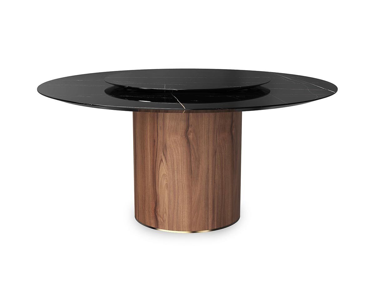 【ステラワークス/Stellar Works / GOODS】のCrawford Dining Table 1 Stone Top / クロフォード ダイニングテーブル 1 ストーントップ インテリア・キッズ・メンズ・レディースファッション・服の通販 founy(ファニー) 　エレガント 上品　Elegant　コレクション　Collection, Seasonal Line　ストーン　Stone, Gem-Like　テーブル　Table, Dining Table　ラウンド　Round, Round Neck　皿　Plate, Dish　ホーム・キャンプ・アウトドア・お取り寄せ　Home Living / Home & Lifestyle / Camping Gear / Outdoor Camping　家具・インテリア　Home Furniture & Interior. Stylish & Functional Living Spaces　テーブル　Dining, Coffee & Side Tables　ダイニングテーブル・食卓テーブル　Dining Tables　別売りの回転テーブル「レイジースーザン」をテーブル上にセットすれば、調味料や取り皿、大皿料理などを乗|ID: prp329100004904280 ipo3291000000036710317