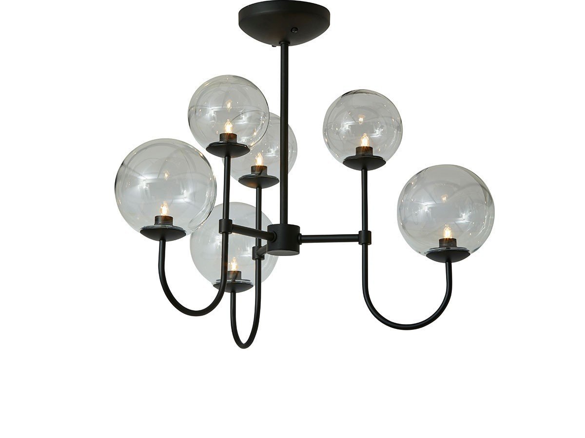 【スミカ/SUMICA / GOODS】のGRAPE125/150 / グレープ 125/150 シャンデリア型シーリングライト 6灯 インテリア・キッズ・メンズ・レディースファッション・服の通販 founy(ファニー) 　送料無料　Free Shipping　ガラス　Glass, Glassware　バランス　Balance, Style Balance　軽量　Lightweight, Ultra Light　ホーム・キャンプ・アウトドア・お取り寄せ　Home Living / Home & Lifestyle / Camping Gear / Outdoor Camping　家具・インテリア　Home Furniture & Interior. Stylish & Functional Living Spaces　ライト・照明　Lamps & Lighting Fixtures　シーリングライト・天井照明　Ceiling Light / Flush Mount Light　ホーム・キャンプ・アウトドア・お取り寄せ　Home Living / Home & Lifestyle / Camping Gear / Outdoor Camping　家具・インテリア　Home Furniture & Interior. Stylish & Functional Living Spaces　ライト・照明　Lamps & Lighting Fixtures　シャンデリア・クリスタル照明　Chandelier / Crystal Ceiling Light　黒色メラミン焼付塗装|ID: prp329100004908207 ipo3291000000036763358