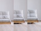 【ヒラシマ/HIRASHIMA / GOODS】のLIBERIA PLUS Sofa / リベリアプラス ソファ 脚部は2サイズから選択が可能です。(左:脚部取外した状態、中央:ミドル、右:ハイ)|ID: prp329100004908649 ipo3291000000036767991