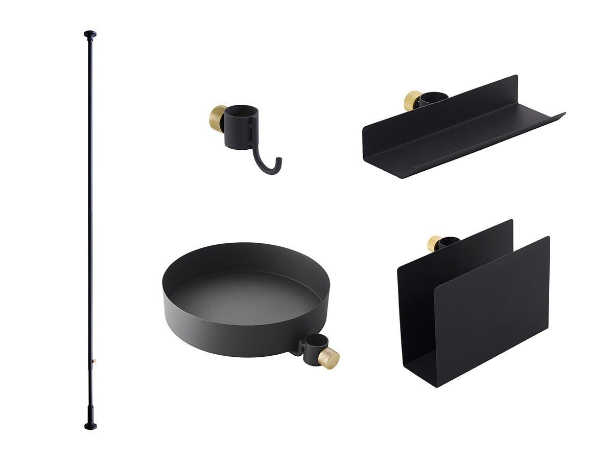 【ドロー ア ライン/DRAW A LINE / GOODS】のKitchen / Deskside Rack Set / キッチン / デスクサイド ラック セット インテリア・キッズ・メンズ・レディースファッション・服の通販 founy(ファニー) 　アクセサリー　Fashion Accessories　スタンド　Stand Collar, Upright Stand　ステーショナリー　Stationery, Office Supplies　デスク　Desk, Work Desk　マグネット　Magnet, Magnetic Closure　送料無料　Free Shipping　ホーム・キャンプ・アウトドア・お取り寄せ　Home Living / Home & Lifestyle / Camping Gear / Outdoor Camping　家具・インテリア　Home Furniture & Interior. Stylish & Functional Living Spaces　収納家具・キャビネット　Storage Furniture　シェルフ・オープンラック・収納棚　Open Shelf Rack　ホーム・キャンプ・アウトドア・お取り寄せ　Home Living / Home & Lifestyle / Camping Gear / Outdoor Camping　家具・インテリア　Home Furniture & Interior. Stylish & Functional Living Spaces　収納家具・キャビネット　Storage Furniture　本棚・マガジンスタンド　Bookshelf/Magazine Rack　本商品はこちらのパーツがセットになっています(ブラック)セット内容:テンションロッド|ID: prp329100004908846 ipo3291000000036770487