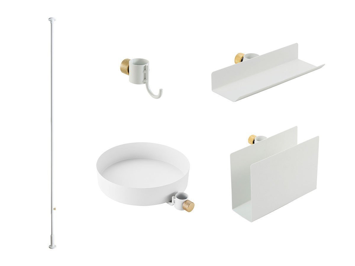 【ドロー ア ライン/DRAW A LINE / GOODS】のKitchen / Deskside Rack Set / キッチン / デスクサイド ラック セット インテリア・キッズ・メンズ・レディースファッション・服の通販 founy(ファニー) 　アクセサリー　Fashion Accessories　スタンド　Stand Collar, Upright Stand　ステーショナリー　Stationery, Office Supplies　デスク　Desk, Work Desk　マグネット　Magnet, Magnetic Closure　送料無料　Free Shipping　ホーム・キャンプ・アウトドア・お取り寄せ　Home Living / Home & Lifestyle / Camping Gear / Outdoor Camping　家具・インテリア　Home Furniture & Interior. Stylish & Functional Living Spaces　収納家具・キャビネット　Storage Furniture　シェルフ・オープンラック・収納棚　Open Shelf Rack　ホーム・キャンプ・アウトドア・お取り寄せ　Home Living / Home & Lifestyle / Camping Gear / Outdoor Camping　家具・インテリア　Home Furniture & Interior. Stylish & Functional Living Spaces　収納家具・キャビネット　Storage Furniture　本棚・マガジンスタンド　Bookshelf/Magazine Rack　本商品はこちらのパーツがセットになっています(ホワイト)セット内容:テンションロッド|ID: prp329100004908846 ipo3291000000036770489