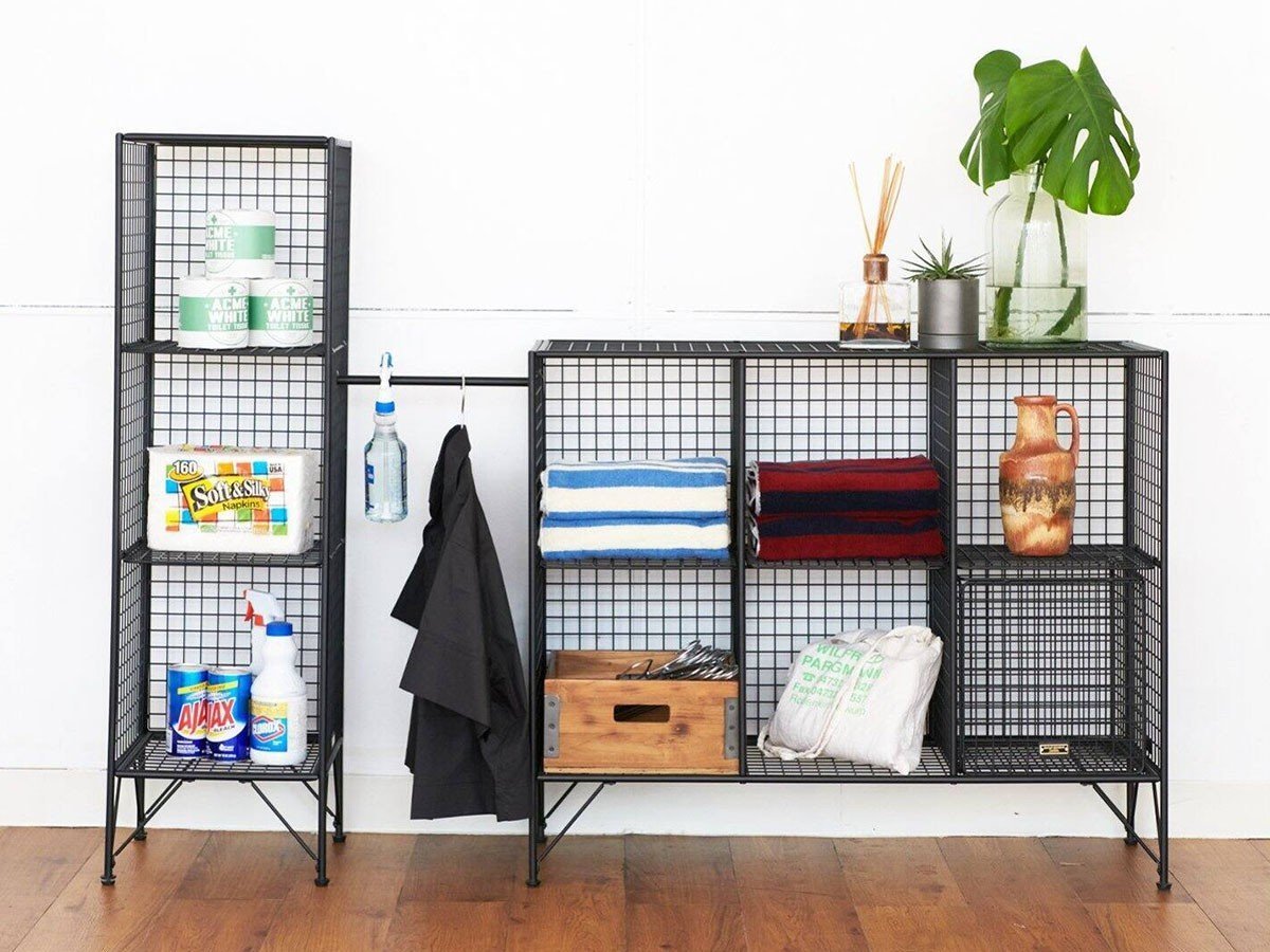 【ジャーナルスタンダード ファニチャー/journal standard Furniture / GOODS】のPAXTON MESH RACK 6 GRID WIDE / パクストン メッシュラック 6グリッド ワイド インテリア・キッズ・メンズ・レディースファッション・服の通販 founy(ファニー) 　ジャケット　Jacket, Outerwear　ボックス　Boxy, Box Shape　メッシュ　Mesh, Net Fabric　モダン　Modern, Contemporary　ワイド　Wide, Wide Fit　ヴィンテージ　Vintage Style　ホーム・キャンプ・アウトドア・お取り寄せ　Home Living / Home & Lifestyle / Camping Gear / Outdoor Camping　家具・インテリア　Home Furniture & Interior. Stylish & Functional Living Spaces　収納家具・キャビネット　Storage Furniture　シェルフ・オープンラック・収納棚　Open Shelf Rack　複数台を並べて、棚板で連結させることも可能です。|ID: prp329100004909269 ipo3291000000036774987