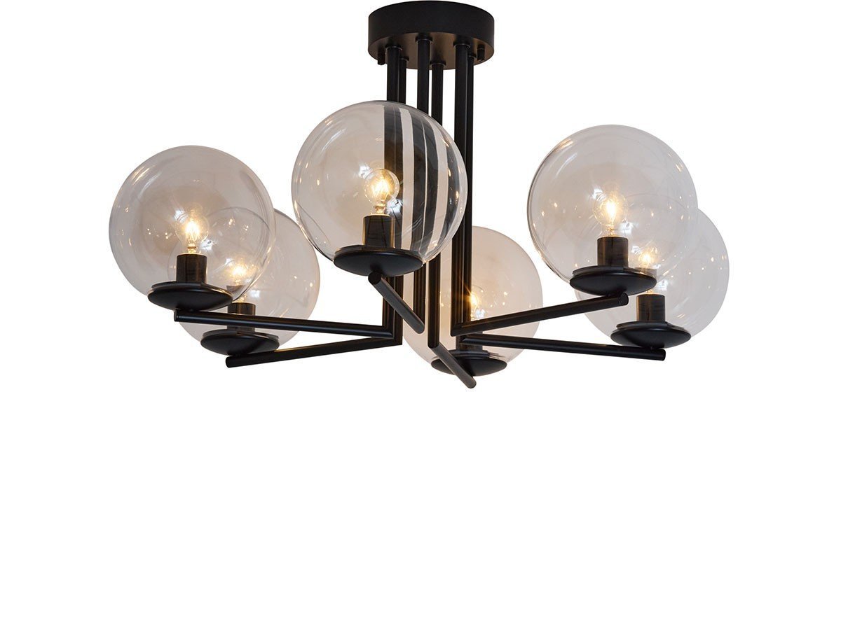 【スミカ/SUMICA / GOODS】のGRAPE 170 / グレープ 170 シーリングライト 6灯 インテリア・キッズ・メンズ・レディースファッション・服の通販 founy(ファニー) 　送料無料　Free Shipping　エレガント 上品　Elegant　ガラス　Glass, Glassware　シンプル　Simple, Minimal　ホーム・キャンプ・アウトドア・お取り寄せ　Home Living / Home & Lifestyle / Camping Gear / Outdoor Camping　家具・インテリア　Home Furniture & Interior. Stylish & Functional Living Spaces　ライト・照明　Lamps & Lighting Fixtures　シーリングライト・天井照明　Ceiling Light / Flush Mount Light　ホーム・キャンプ・アウトドア・お取り寄せ　Home Living / Home & Lifestyle / Camping Gear / Outdoor Camping　家具・インテリア　Home Furniture & Interior. Stylish & Functional Living Spaces　ライト・照明　Lamps & Lighting Fixtures　シャンデリア・クリスタル照明　Chandelier / Crystal Ceiling Light　黒色メラミン焼付塗装 / クリアガラス|ID: prp329100004911688 ipo3291000000036806686