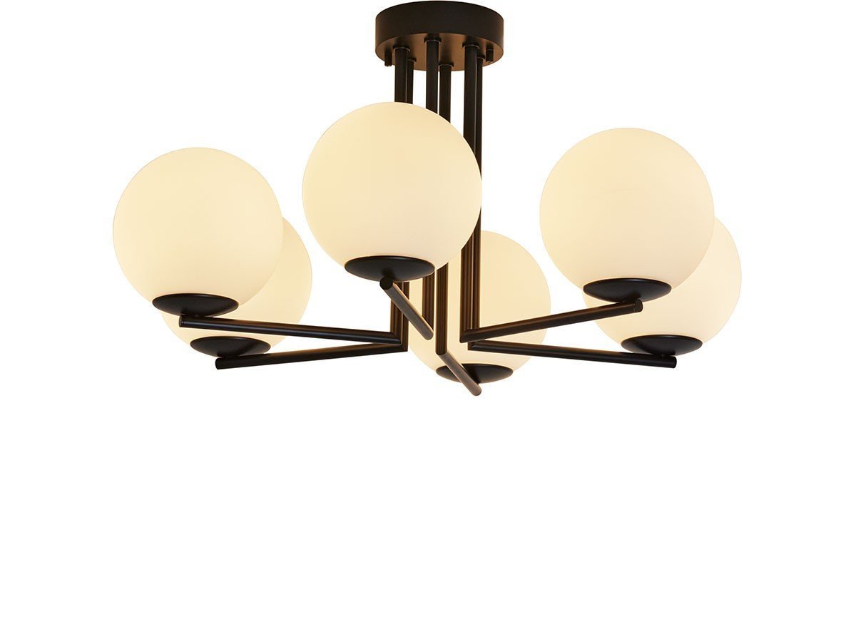 【スミカ/SUMICA / GOODS】のGRAPE 170 / グレープ 170 シーリングライト 6灯 インテリア・キッズ・メンズ・レディースファッション・服の通販 founy(ファニー) 　送料無料　Free Shipping　エレガント 上品　Elegant　ガラス　Glass, Glassware　シンプル　Simple, Minimal　ホーム・キャンプ・アウトドア・お取り寄せ　Home Living / Home & Lifestyle / Camping Gear / Outdoor Camping　家具・インテリア　Home Furniture & Interior. Stylish & Functional Living Spaces　ライト・照明　Lamps & Lighting Fixtures　シーリングライト・天井照明　Ceiling Light / Flush Mount Light　ホーム・キャンプ・アウトドア・お取り寄せ　Home Living / Home & Lifestyle / Camping Gear / Outdoor Camping　家具・インテリア　Home Furniture & Interior. Stylish & Functional Living Spaces　ライト・照明　Lamps & Lighting Fixtures　シャンデリア・クリスタル照明　Chandelier / Crystal Ceiling Light　黒色メラミン焼付塗装 / 乳白色艶消しガラス|ID: prp329100004911688 ipo3291000000036806689