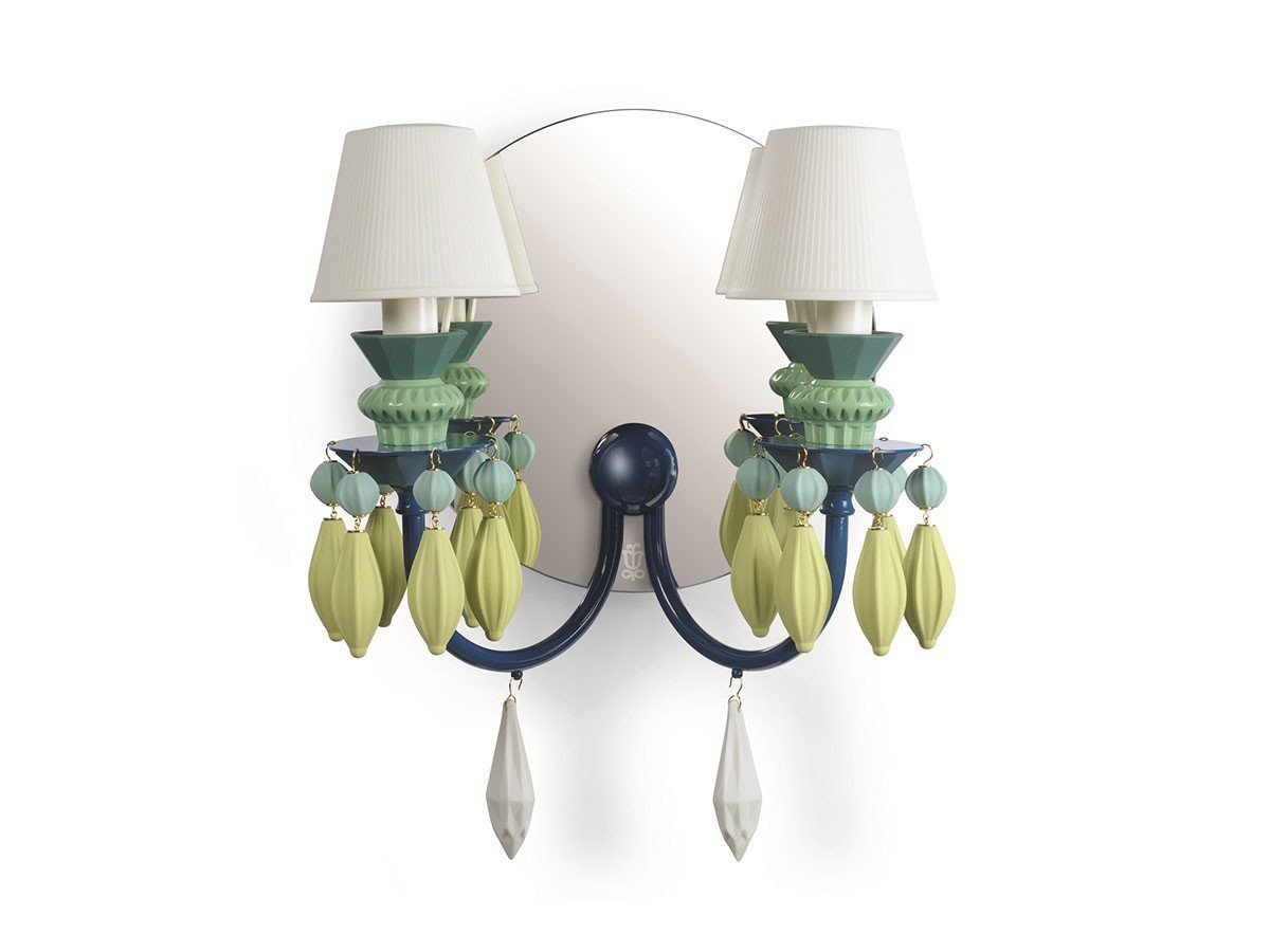 【リヤドロ/LLADRO / GOODS】のBelle de Nuit Wall Light 2 / ベル・ドゥ・ニュイ ウォールライト 2灯 インテリア・キッズ・メンズ・レディースファッション・服の通販 founy(ファニー) 　エレガント 上品　Elegant　コレクション　Collection, Seasonal Line　透かし　Cut-Out, Lacework　フォルム　Silhouette, Form　レース　Lace, Lace Fabric　送料無料　Free Shipping　ホーム・キャンプ・アウトドア・お取り寄せ　Home Living / Home & Lifestyle / Camping Gear / Outdoor Camping　家具・インテリア　Home Furniture & Interior. Stylish & Functional Living Spaces　ライト・照明　Lamps & Lighting Fixtures　ホーム・キャンプ・アウトドア・お取り寄せ　Home Living / Home & Lifestyle / Camping Gear / Outdoor Camping　家具・インテリア　Home Furniture & Interior. Stylish & Functional Living Spaces　ミラー・ドレッサー　Mirrors & Dressers　壁掛けミラー・全身鏡・スタンドミラー　Wall Mirror　ホーム・キャンプ・アウトドア・お取り寄せ　Home Living / Home & Lifestyle / Camping Gear / Outdoor Camping　家具・インテリア　Home Furniture & Interior. Stylish & Functional Living Spaces　ミラー・ドレッサー　Mirrors & Dressers　ドレッサー・ミラー付き化粧台　Vanity Table for Bedroom　グリーン|ID: prp329100004911708 ipo3291000000036806852