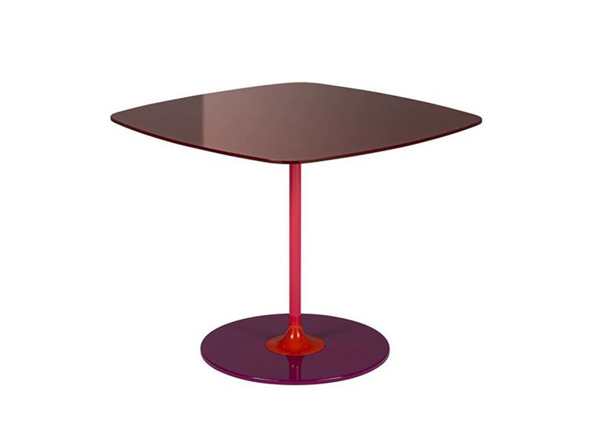 【カルテル/Kartell / GOODS】のTHIERRY / ティエリー インテリア・キッズ・メンズ・レディースファッション・服の通販 founy(ファニー) 　送料無料　Free Shipping　ガラス　Glass, Glassware　テーブル　Table, Dining Table　フレーム　Frame, Outline　ホーム・キャンプ・アウトドア・お取り寄せ　Home Living / Home & Lifestyle / Camping Gear / Outdoor Camping　家具・インテリア　Home Furniture & Interior. Stylish & Functional Living Spaces　テーブル　Dining, Coffee & Side Tables　サイドテーブル・ナイトテーブル　Side & End Tables　バーガンディ、サイズ:幅50 × 奥行50 × 高さ40cm|ID: prp329100004913154 ipo3291000000036820192