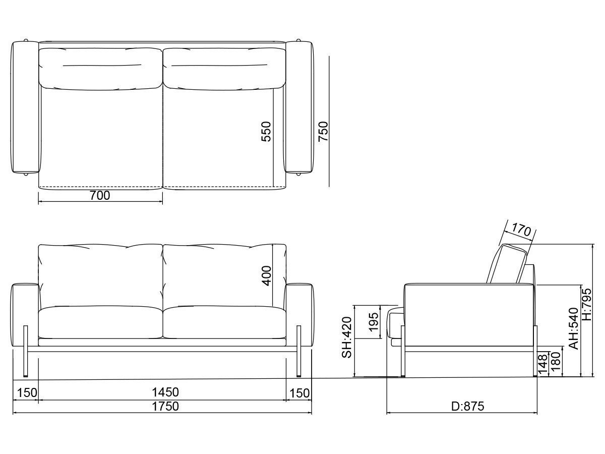 【コタン/cotan / GOODS】のCLAUS / クラウス ソファ インテリア・キッズ・メンズ・レディースファッション・服の通販 founy(ファニー) クッション Cushion, Throw Pillow シンプル Simple, Minimal フィット Fit, Slim Fit フォーム Form ベーシック Basic, Essential リラックス Relax, Relaxed Fit ホーム・キャンプ・アウトドア・お取り寄せ Home Living / Home & Lifestyle / Camping Gear / Outdoor Camping 家具・インテリア Home Furniture & Interior. Stylish & Functional Living Spaces その他 インテリア雑貨、家具 Home Decor & Furniture Extras 「2.5シート」寸法図|ID: prp329100004916243 ipo3291000000036853557