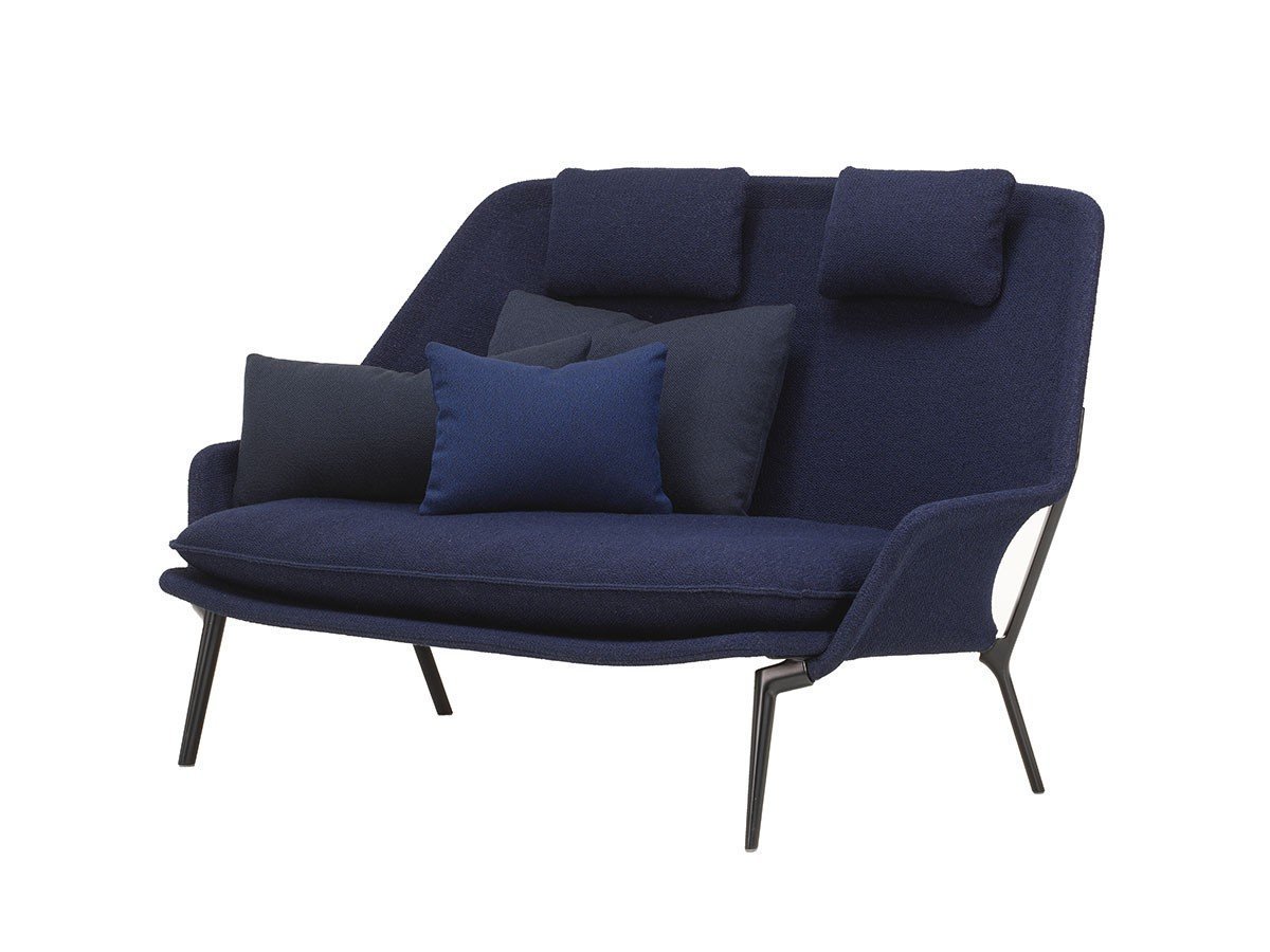 【ヴィトラ/Vitra / GOODS】のSlow Sofa / スローソファ(ファブリック) インテリア・キッズ・メンズ・レディースファッション・服の通販 founy(ファニー) クッション Cushion, Throw Pillow クラシック Classic, Timeless Style ファブリック Fabric, Textile フレーム Frame, Outline モダン Modern, Contemporary ホーム・キャンプ・アウトドア・お取り寄せ Home Living / Home & Lifestyle / Camping Gear / Outdoor Camping 家具・インテリア Home Furniture & Interior. Stylish & Functional Living Spaces ソファー Couches & Sofas 本体張地:フロッカ 01 ダークブルー(ファブリック F80)、脚部:ディープブラック<>|ID: prp329100004916263 ipo3291000000036853999