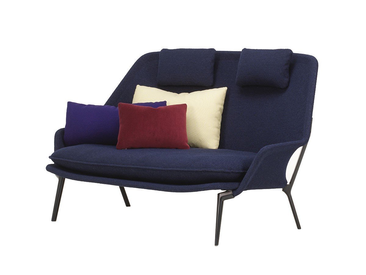 【ヴィトラ/Vitra / GOODS】のSlow Sofa / スローソファ(ファブリック) インテリア・キッズ・メンズ・レディースファッション・服の通販 founy(ファニー) クッション Cushion, Throw Pillow クラシック Classic, Timeless Style ファブリック Fabric, Textile フレーム Frame, Outline モダン Modern, Contemporary ホーム・キャンプ・アウトドア・お取り寄せ Home Living / Home & Lifestyle / Camping Gear / Outdoor Camping 家具・インテリア Home Furniture & Interior. Stylish & Functional Living Spaces ソファー Couches & Sofas 本体張地:フロッカ 01 ダークブルー(ファブリック F80)、脚部:ディープブラック<>|ID: prp329100004916263 ipo3291000000036854001