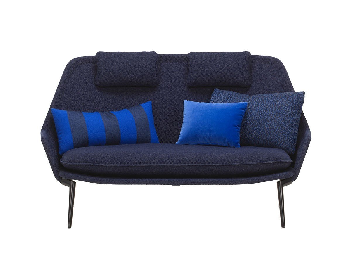 【ヴィトラ/Vitra / GOODS】のSlow Sofa / スローソファ(ファブリック) インテリア・キッズ・メンズ・レディースファッション・服の通販 founy(ファニー) クッション Cushion, Throw Pillow クラシック Classic, Timeless Style ファブリック Fabric, Textile フレーム Frame, Outline モダン Modern, Contemporary ホーム・キャンプ・アウトドア・お取り寄せ Home Living / Home & Lifestyle / Camping Gear / Outdoor Camping 家具・インテリア Home Furniture & Interior. Stylish & Functional Living Spaces ソファー Couches & Sofas 本体張地:フロッカ 01 ダークブルー(ファブリック F80)、脚部:ディープブラック<>|ID: prp329100004916263 ipo3291000000036854021