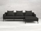 【フランネルソファ/FLANNEL SOFA / GOODS】のLENIS COUCH / レニス カウチ 張地:HUシリーズ チャコールグレー(グループ4)、脚部ブラック焼付塗装、カウチ位置:座って左カウチ|ID: prp329100004916383 ipo3291000000036856188