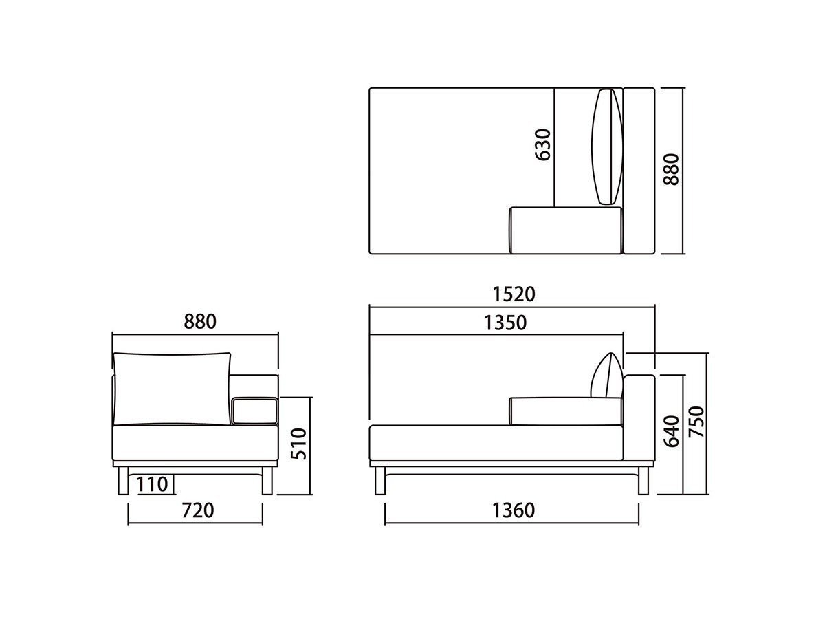 【シーヴ/SIEVE / GOODS】のrect.unit sofa set / レクトユニット ソファ ワイド + ロング インテリア・キッズ・メンズ・レディースファッション・服の通販 founy(ファニー) クッション Cushion, Throw Pillow ロング Long, Long-Length ワイド Wide, Wide Fit 軽量 Lightweight, Ultra Light ホーム・キャンプ・アウトドア・お取り寄せ Home Living / Home & Lifestyle / Camping Gear / Outdoor Camping 家具・インテリア Home Furniture & Interior. Stylish & Functional Living Spaces ソファー Couches & Sofas カウチソファ・シェーズロング Chaise Lounge Sofas 「ソファ ロング」寸法図|ID: prp329100004916396 ipo3291000000036856554