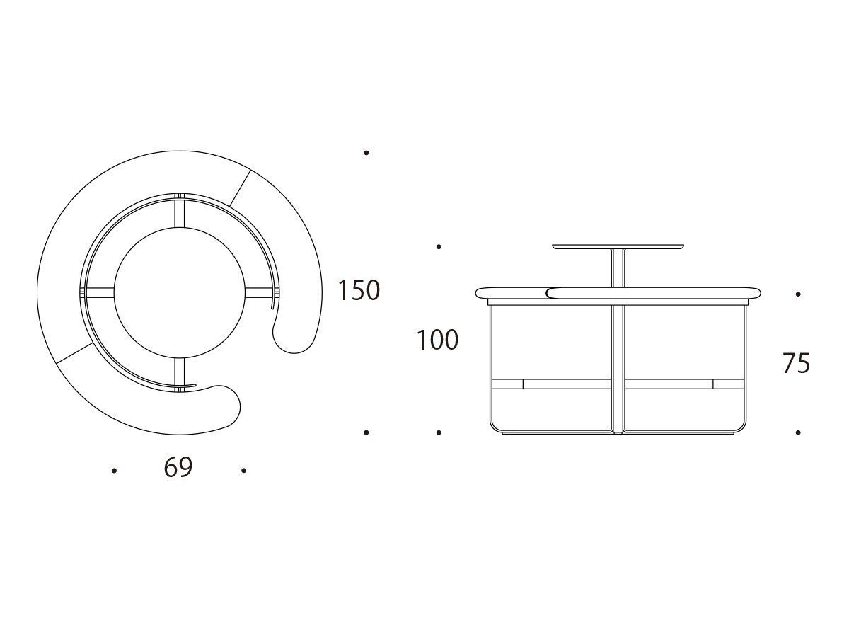 【プラスハレ/Plus Halle / GOODS】のPicnic +halle / ピクニック プラス ハレ インテリア・キッズ・メンズ・レディースファッション・服の通販 founy(ファニー) クッション Cushion, Throw Pillow テーブル Table, Dining Table フレーム Frame, Outline ホーム・キャンプ・アウトドア・お取り寄せ Home Living / Home & Lifestyle / Camping Gear / Outdoor Camping 家具・インテリア Home Furniture & Interior. Stylish & Functional Living Spaces テーブル Dining, Coffee & Side Tables カフェテーブル・丸型テーブル Cafe & Bistro Tables 「直径:150cm、高さ:ハイタイプ」寸法図|ID: prp329100004916611 ipo3291000000036859486