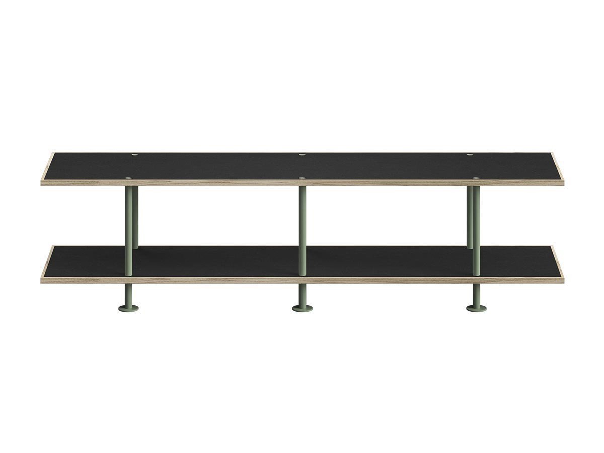 【キット/KIT / GOODS】のShelf / シェルフ SLF-03 2段 インテリア・キッズ・メンズ・レディースファッション・服の通販 founy(ファニー) 　シンプル　Simple, Minimal　フレーム　Frame, Outline　モダン　Modern, Contemporary　送料無料　Free Shipping　ホーム・キャンプ・アウトドア・お取り寄せ　Home Living / Home & Lifestyle / Camping Gear / Outdoor Camping　家具・インテリア　Home Furniture & Interior. Stylish & Functional Living Spaces　収納家具・キャビネット　Storage Furniture　シェルフ・オープンラック・収納棚　Open Shelf Rack　ホーム・キャンプ・アウトドア・お取り寄せ　Home Living / Home & Lifestyle / Camping Gear / Outdoor Camping　家具・インテリア　Home Furniture & Interior. Stylish & Functional Living Spaces　テレビボード・テレビ台　TV Cabinets & Consoles　テレビ台・TVボード　Tv Board　天板ブラック、フレームインダストリアルグリーン|ID: prp329100004917178 ipo3291000000036869907