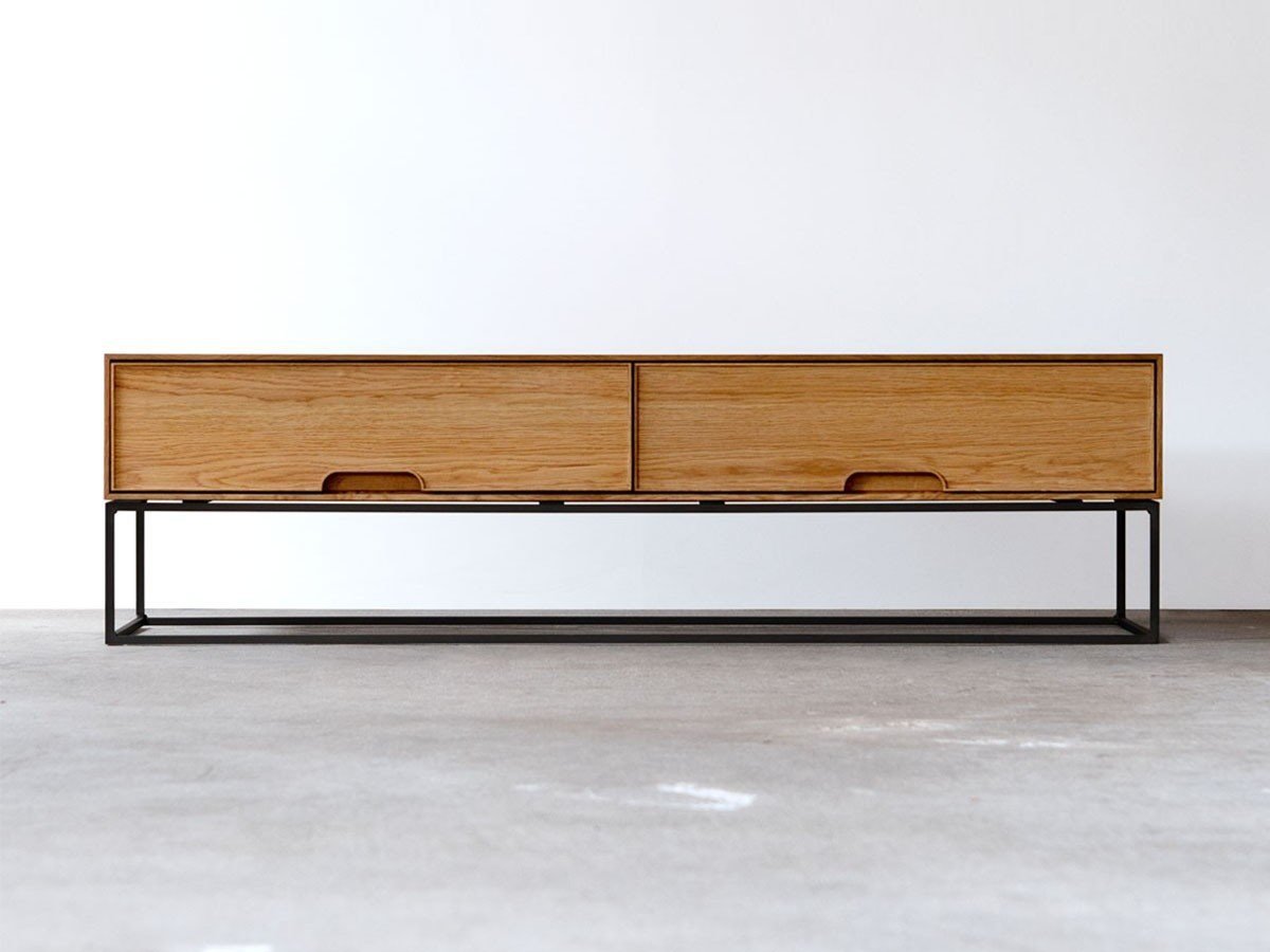 【松井木工/MATSUI MOKKO / GOODS】のLAF TV BOARD / ラフ テレビボード(木面 / 鉄脚) インテリア・キッズ・メンズ・レディースファッション・服の通販 founy(ファニー) 　アクリル　Acrylic Material　ヴィンテージ　Vintage Style　シンプル　Simple, Minimal　スリム　Slim, Slim Fit　チェリー　Cherry, Cherry Pattern　フレーム　Frame, Outline　モダン　Modern, Contemporary　ホーム・キャンプ・アウトドア・お取り寄せ　Home Living / Home & Lifestyle / Camping Gear / Outdoor Camping　家具・インテリア　Home Furniture & Interior. Stylish & Functional Living Spaces　テレビボード・テレビ台　TV Cabinets & Consoles　テレビ台・TVボード　Tv Board　ウッド:ホワイトオーク、サイズ:幅160cm|ID: prp329100004917355 ipo3291000000036872832