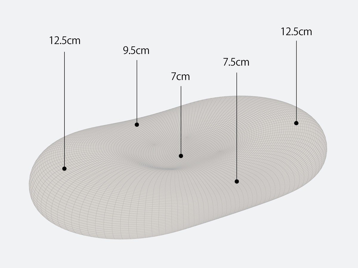 【オーストリッチピロー/Ostrichpillow / GOODS】のMEMORY FOAM BED PILLOW / メモリーフォームベッドピロー(パウダーホワイト) インテリア・キッズ・メンズ・レディースファッション・服の通販 founy(ファニー) 　コンパクト　Compact, Small Size　パウダー　Powder, Soft Tone　フォーム　Form　リラックス　Relax, Relaxed Fit　送料無料　Free Shipping　旅行　Travel　ホーム・キャンプ・アウトドア・お取り寄せ　Home Living / Home & Lifestyle / Camping Gear / Outdoor Camping　家具・インテリア　Home Furniture & Interior. Stylish & Functional Living Spaces　その他 インテリア雑貨、家具　Home Decor & Furniture Extras　クレーター形状にくびれた中央部は7cmの高さ。ご使用時は1～2cm沈み、頭をやさしくホールドします。|ID: prp329100004920521 ipo3291000000036914932