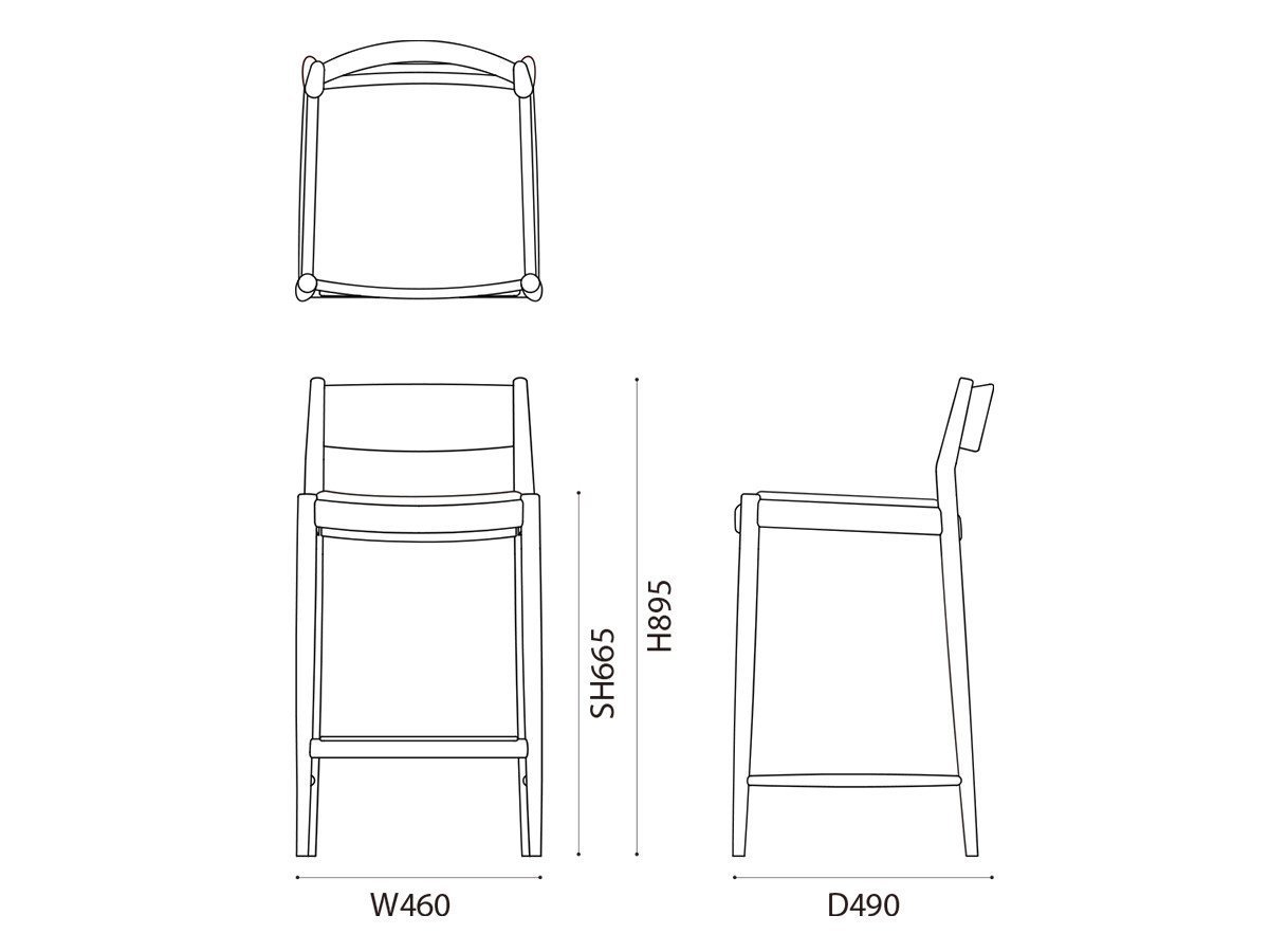 【カリモクケース/KARIMOKU CASE / GOODS】のN-BS01 / N-BS01(張座) インテリア・キッズ・メンズ・レディースファッション・服の通販 founy(ファニー) 　コレクション　Collection, Seasonal Line　スリム　Slim, Slim Fit　テーブル　Table, Dining Table　ファブリック　Fabric, Textile　送料無料　Free Shipping　ホーム・キャンプ・アウトドア・お取り寄せ　Home Living / Home & Lifestyle / Camping Gear / Outdoor Camping　家具・インテリア　Home Furniture & Interior. Stylish & Functional Living Spaces　チェア・椅子　Seating & Chairs　カウンターチェア・ハイチェア　Bar Stools / High Stools　「ロー」寸法図|ID: prp329100004920832 ipo3291000000036916805