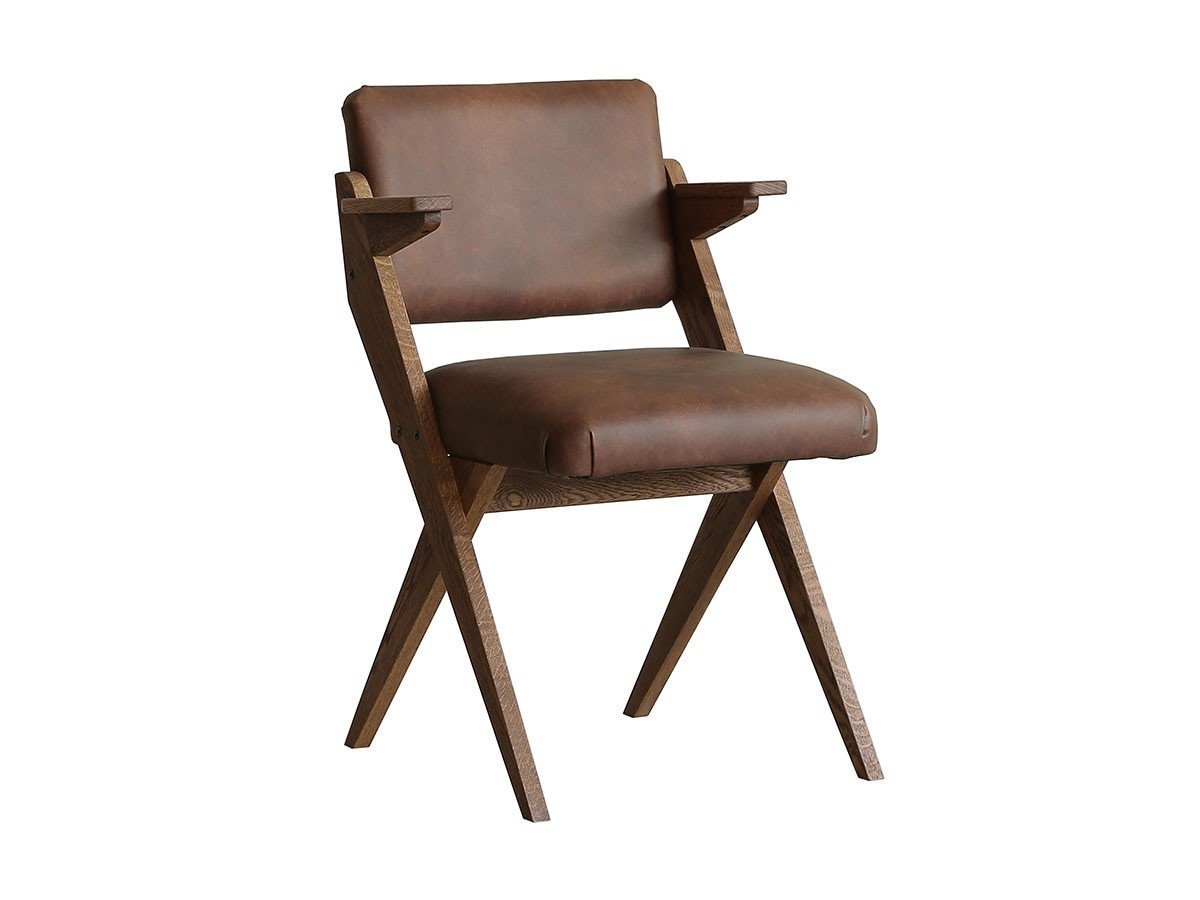 【イージーライフ/Easy Life / GOODS】のZETT CHAIR / ゼット チェア 肘付(WF-2 / リサイクルレザー) インテリア・キッズ・メンズ・レディースファッション・服の通販 founy(ファニー) 　リラックス　Relax, Relaxed Fit　ホーム・キャンプ・アウトドア・お取り寄せ　Home Living / Home & Lifestyle / Camping Gear / Outdoor Camping　家具・インテリア　Home Furniture & Interior. Stylish & Functional Living Spaces　チェア・椅子　Seating & Chairs　ダイニングチェア・木製チェア　Dining Chairs　張地:コーヒー|ID: prp329100004921065 ipo3291000000036918544