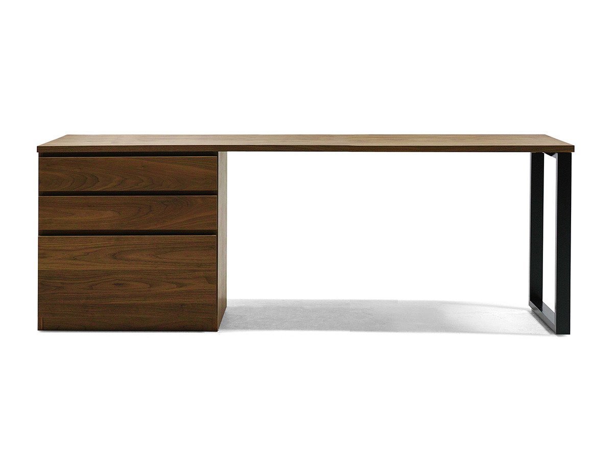 【マスターウォール/MASTERWAL / GOODS】のNOTE SYSTEM DESK / ノート システムデスク ドロワーズ70 + スチールレッグ インテリア・キッズ・メンズ・レディースファッション・服の通販 founy(ファニー) 　シンプル　Simple, Minimal　デスク　Desk, Work Desk　ワーク　Workwear, Utility Style　ホーム・キャンプ・アウトドア・お取り寄せ　Home Living / Home & Lifestyle / Camping Gear / Outdoor Camping　家具・インテリア　Home Furniture & Interior. Stylish & Functional Living Spaces　その他 インテリア雑貨、家具　Home Decor & Furniture Extras　ウッド:ウォールナット、サイズ:幅200 × 奥行46cm|ID: prp329100004921157 ipo3291000000036919497