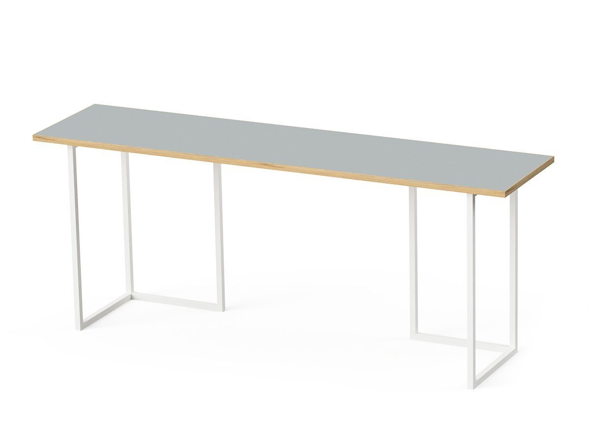 【スティール/stiiilll / GOODS】のTable Set / テーブルセット メラミンウッド天板 ハーフ + スチール脚 M インテリア・キッズ・メンズ・レディースファッション・服の通販 founy(ファニー) 　送料無料　Free Shipping　ウッド　Wooden Design　シンプル　Simple, Minimal　スリム　Slim, Slim Fit　テーブル　Table, Dining Table　デスク　Desk, Work Desk　ハーフ　Half, Half-Length　ホーム・キャンプ・アウトドア・お取り寄せ　Home Living / Home & Lifestyle / Camping Gear / Outdoor Camping　家具・インテリア　Home Furniture & Interior. Stylish & Functional Living Spaces　その他 インテリア雑貨、家具　Home Decor & Furniture Extras　天板グレー、脚部ホワイト|ID: prp329100004921178 ipo3291000000036919658