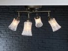 【フライミー ファクトリー/FLYMEe Factory / GOODS】のCUSTOM SERIES 4 Cross Ceiling Lamp × Amaretto / カスタムシリーズ 4灯クロスシーリングランプ × アマレット 器具本体:ビンテージメタル、シェード:クリア|ID: prp329100004921736 ipo3291000000036927799