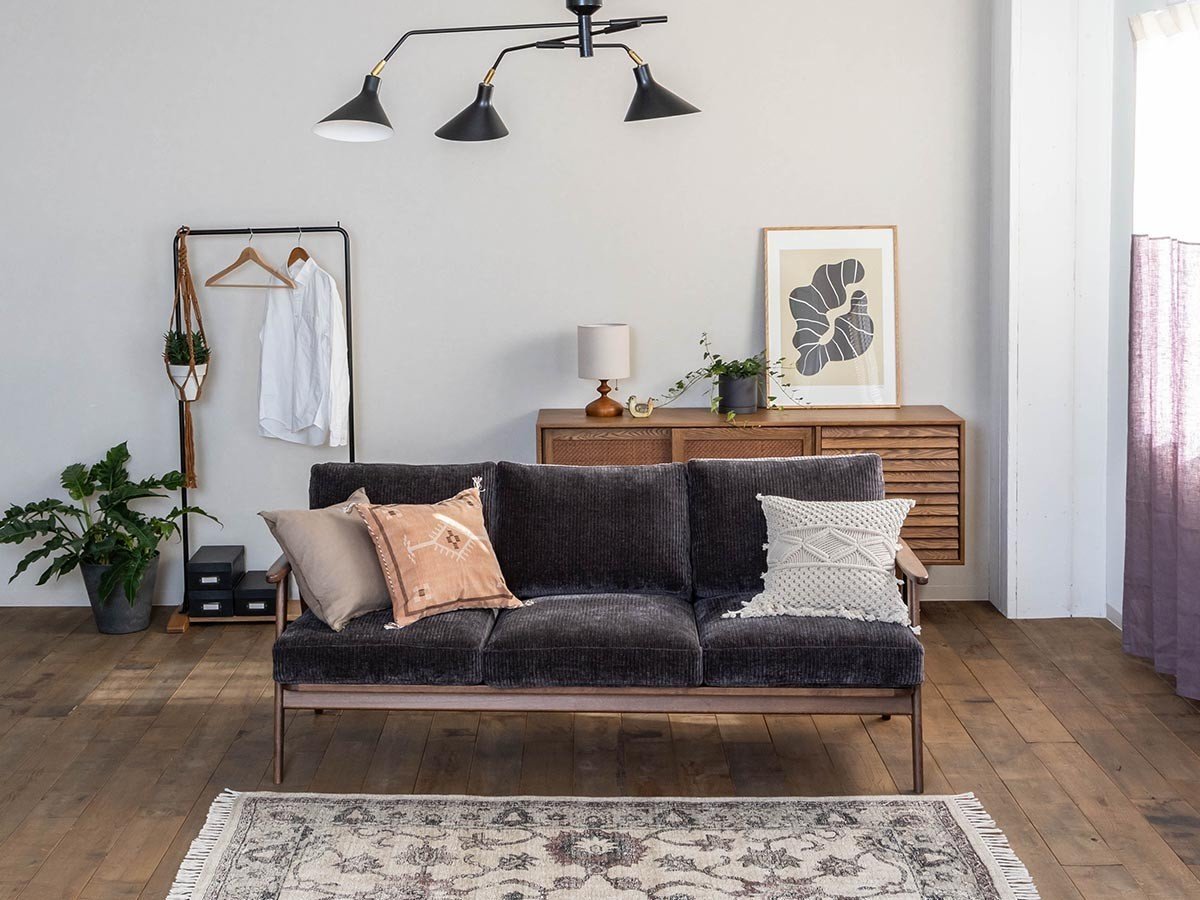 【クラッシュゲート/CRASH GATE / GOODS】のHARRIS SOFA / ハリス 3人掛けソファ フェザータイプ(ジャガード) インテリア・キッズ・メンズ・レディースファッション・服の通販 founy(ファニー) 　ヴィンテージ　Vintage Style　クッション　Cushion, Throw Pillow　タオル　Towel, Bath Towel　フェザー　Feather, Feather Detail　フォーム　Form　リラックス　Relax, Relaxed Fit　ホーム・キャンプ・アウトドア・お取り寄せ　Home Living / Home & Lifestyle / Camping Gear / Outdoor Camping　家具・インテリア　Home Furniture & Interior. Stylish & Functional Living Spaces　ソファー　Couches & Sofas　張地:スモークブラック|ID: prp329100004923207 ipo3291000000036941050