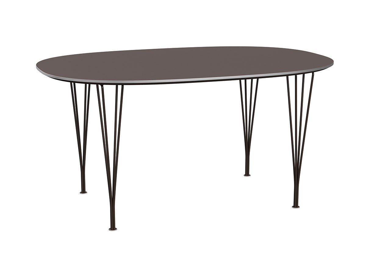 【フリッツ ハンセン/FRITZ HANSEN / GOODS】のTABLE SERIES SUPERELLIPSE / テーブルシリーズ スーパー楕円テーブル スパンレッグ B612 インテリア・キッズ・メンズ・レディースファッション・服の通販 founy(ファニー) 　テーブル　Table, Dining Table　フォルム　Silhouette, Form　ホーム・キャンプ・アウトドア・お取り寄せ　Home Living / Home & Lifestyle / Camping Gear / Outdoor Camping　家具・インテリア　Home Furniture & Interior. Stylish & Functional Living Spaces　テーブル　Dining, Coffee & Side Tables　ダイニングテーブル・食卓テーブル　Dining Tables　天板:ラミネート / グレー、脚部:ブラウンブロンズ|ID: prp329100004924573 ipo3291000000036951615