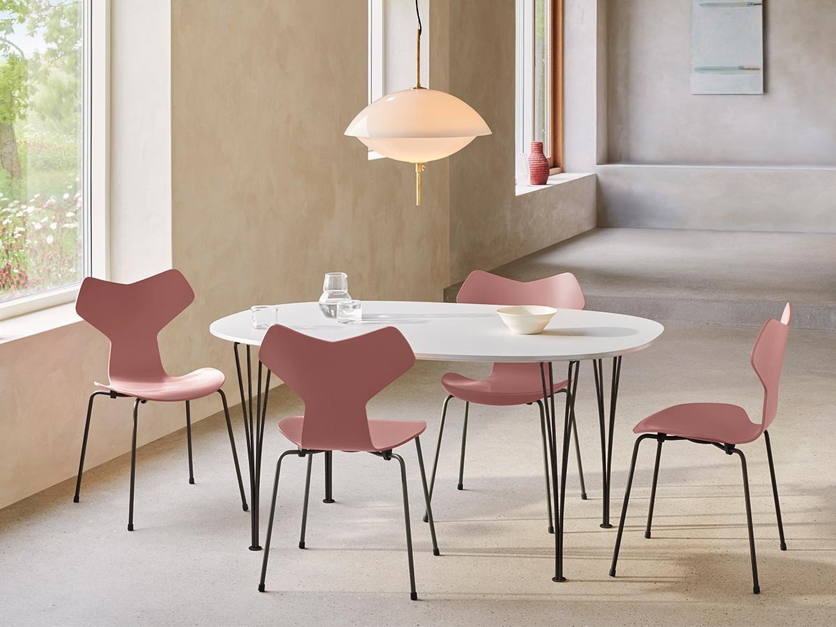 【フリッツ ハンセン/FRITZ HANSEN / GOODS】のTABLE SERIES SUPERELLIPSE / テーブルシリーズ スーパー楕円テーブル スパンレッグ B612 インテリア・キッズ・メンズ・レディースファッション・服の通販 founy(ファニー) 　テーブル　Table, Dining Table　フォルム　Silhouette, Form　ホーム・キャンプ・アウトドア・お取り寄せ　Home Living / Home & Lifestyle / Camping Gear / Outdoor Camping　家具・インテリア　Home Furniture & Interior. Stylish & Functional Living Spaces　テーブル　Dining, Coffee & Side Tables　ダイニングテーブル・食卓テーブル　Dining Tables　天板:ラミネート / ホワイト、脚部:ブラウンブロンズ|ID: prp329100004924573 ipo3291000000036951639