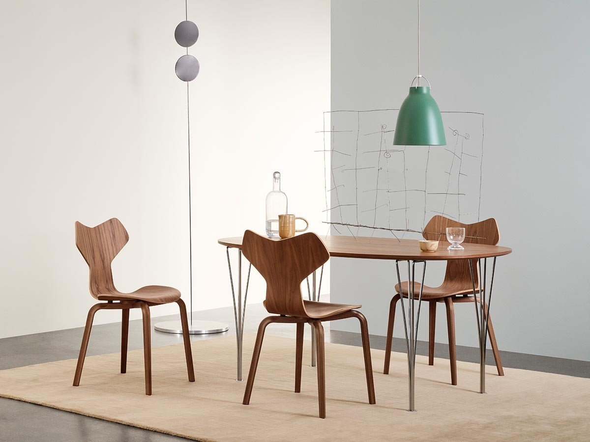 【フリッツ ハンセン/FRITZ HANSEN / GOODS】のTABLE SERIES SUPERELLIPSE / テーブルシリーズ スーパー楕円テーブル スパンレッグ B612 インテリア・キッズ・メンズ・レディースファッション・服の通販 founy(ファニー) 　テーブル　Table, Dining Table　フォルム　Silhouette, Form　ホーム・キャンプ・アウトドア・お取り寄せ　Home Living / Home & Lifestyle / Camping Gear / Outdoor Camping　家具・インテリア　Home Furniture & Interior. Stylish & Functional Living Spaces　テーブル　Dining, Coffee & Side Tables　ダイニングテーブル・食卓テーブル　Dining Tables　天板:ナチュラルウッド / ウォルナット、脚部:クローム仕上|ID: prp329100004924573 ipo3291000000036951652