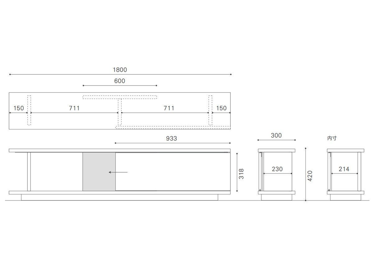 【マスターウォール/MASTERWAL / GOODS】のDANISH SLIDE BOARD / デニッシュ スライドボード インテリア・キッズ・メンズ・レディースファッション・服の通販 founy(ファニー) ウッド Wooden Design シンプル Simple, Minimal ホーム・キャンプ・アウトドア・お取り寄せ Home Living / Home & Lifestyle / Camping Gear / Outdoor Camping 家具・インテリア Home Furniture & Interior. Stylish & Functional Living Spaces チェア・椅子 Seating & Chairs ダイニングベンチ・玄関ベンチ Bench & Dining Benches ホーム・キャンプ・アウトドア・お取り寄せ Home Living / Home & Lifestyle / Camping Gear / Outdoor Camping 家具・インテリア Home Furniture & Interior. Stylish & Functional Living Spaces 収納家具・キャビネット Storage Furniture サイドボード・リビング収納 Cabinet / Storage Cabinet 「幅180cm」寸法図|ID: prp329100004925474 ipo3291000000036960984