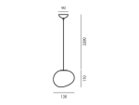 【フォスカリーニ/FOSCARINI / GOODS】のGregg Pendant / グレッグ ペンダント 寸法図(ピッコラ)|ID: prp329100004925565 ipo3291000000036961594