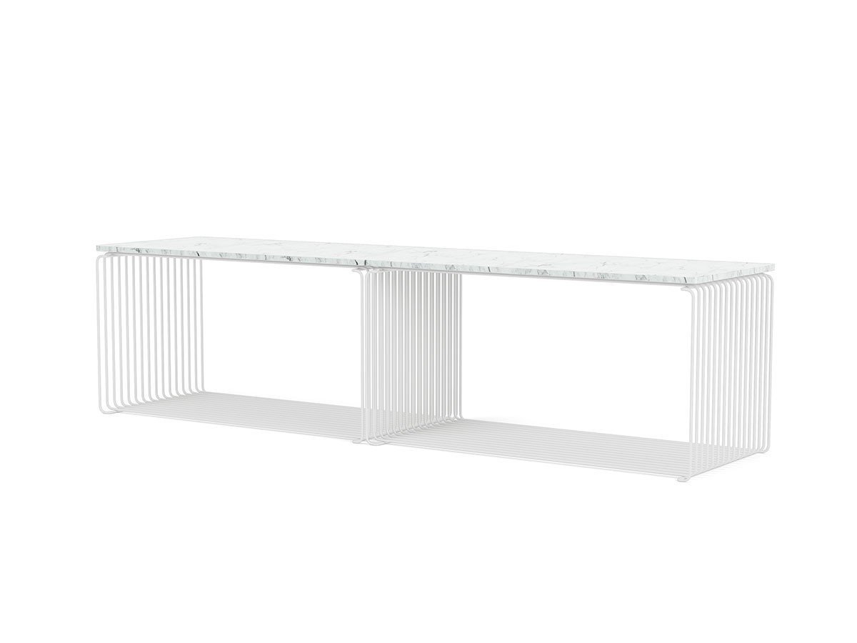 【モンタナ/Montana / GOODS】のPanton Wire Extended / パントン ワイヤー シェルフ ダブルサイズ インテリア・キッズ・メンズ・レディースファッション・服の通販 founy(ファニー) 　送料無料　Free Shipping　エレガント 上品　Elegant　シンプル　Simple, Minimal　スタンド　Stand Collar, Upright Stand　ダブル　Double, Double-Breasted　テーブル　Table, Dining Table　ワイヤー　Wire, Wired Bra　ホーム・キャンプ・アウトドア・お取り寄せ　Home Living / Home & Lifestyle / Camping Gear / Outdoor Camping　家具・インテリア　Home Furniture & Interior. Stylish & Functional Living Spaces　テーブル　Dining, Coffee & Side Tables　ローテーブル・センターテーブル　Coffee & Center Tables　ホーム・キャンプ・アウトドア・お取り寄せ　Home Living / Home & Lifestyle / Camping Gear / Outdoor Camping　家具・インテリア　Home Furniture & Interior. Stylish & Functional Living Spaces　収納家具・キャビネット　Storage Furniture　シェルフ・オープンラック・収納棚　Open Shelf Rack　組合せ例:本商品 2点(スノー) + トップパネル ダブル 2点(ホワイトマーブル)|ID: prp329100004925571 ipo3291000000036961656