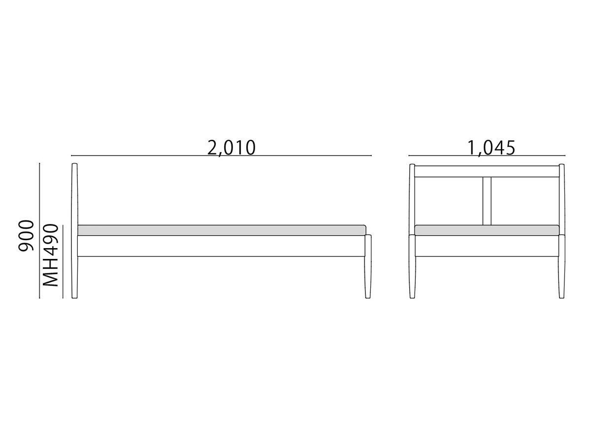 【北の住まい設計社/KITANOSUMAISEKKEISHA / GOODS】のBed SOMNUS / ベッド ソムヌス インテリア・キッズ・メンズ・レディースファッション・服の通販 founy(ファニー) 　ウッド　Wooden Design　オイル　Body Oil　クッション　Cushion, Throw Pillow　スプリング　Spring, Spring Collection　ダブル　Double, Double-Breasted　フレーム　Frame, Outline　ホーム・キャンプ・アウトドア・お取り寄せ　Home Living / Home & Lifestyle / Camping Gear / Outdoor Camping　家具・インテリア　Home Furniture & Interior. Stylish & Functional Living Spaces　ベッド　Modern Beds for Every Room　シングルベッド・1人用ベッド　Single Bed　ホーム・キャンプ・アウトドア・お取り寄せ　Home Living / Home & Lifestyle / Camping Gear / Outdoor Camping　家具・インテリア　Home Furniture & Interior. Stylish & Functional Living Spaces　ベッド　Modern Beds for Every Room　セミダブルベッド　Small Double Bed / Three-Quarter Bed　ホーム・キャンプ・アウトドア・お取り寄せ　Home Living / Home & Lifestyle / Camping Gear / Outdoor Camping　家具・インテリア　Home Furniture & Interior. Stylish & Functional Living Spaces　ベッド　Modern Beds for Every Room　ダブルベッド・2人用ベッド　Double Bed / Full Size Bed　ホーム・キャンプ・アウトドア・お取り寄せ　Home Living / Home & Lifestyle / Camping Gear / Outdoor Camping　家具・インテリア　Home Furniture & Interior. Stylish & Functional Living Spaces　ベッド　Modern Beds for Every Room　寸法図(シングル)|ID: prp329100004927269 ipo3291000000036971733