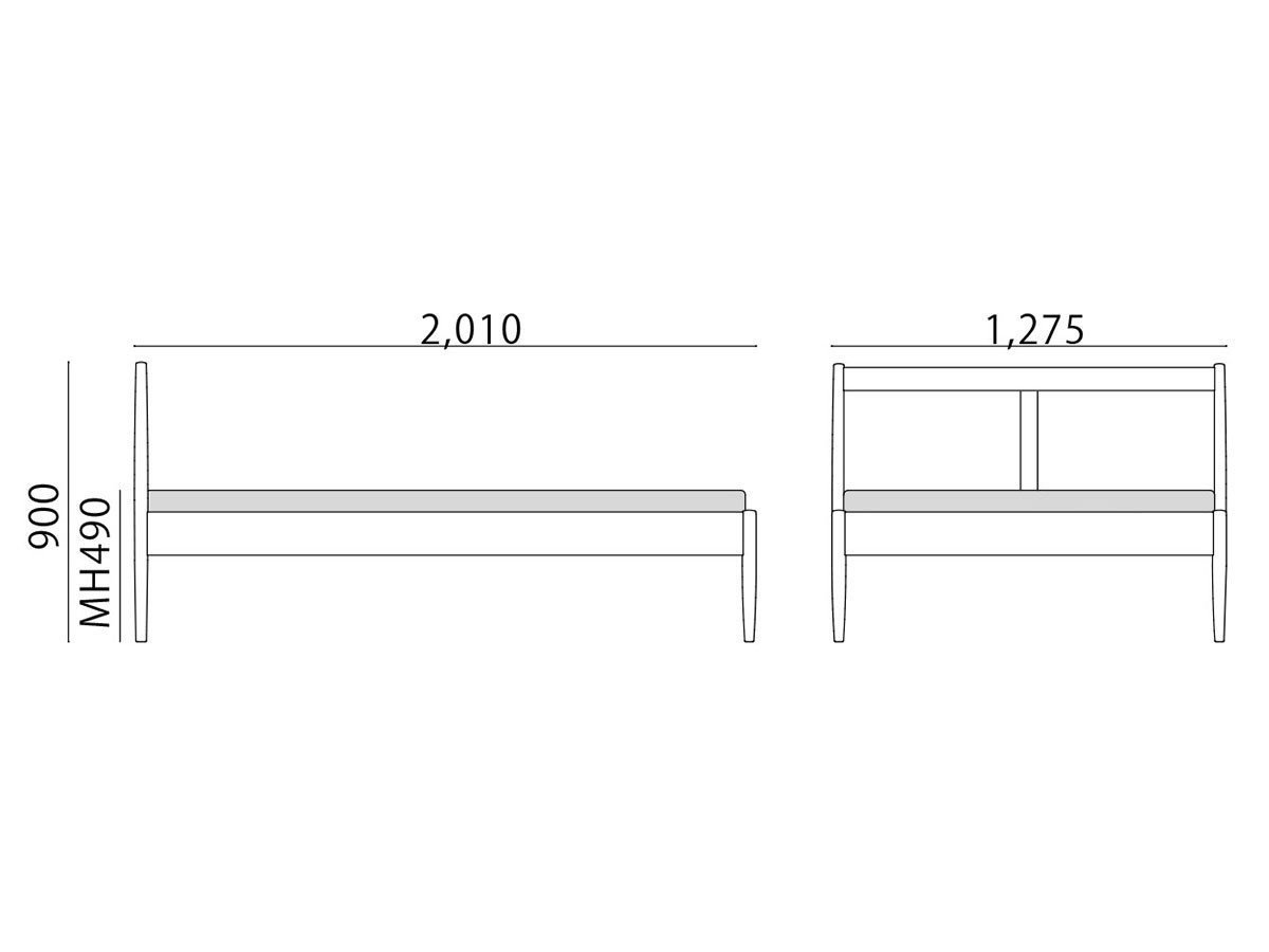 【北の住まい設計社/KITANOSUMAISEKKEISHA / GOODS】のBed SOMNUS / ベッド ソムヌス インテリア・キッズ・メンズ・レディースファッション・服の通販 founy(ファニー) 　ウッド　Wooden Design　オイル　Body Oil　クッション　Cushion, Throw Pillow　スプリング　Spring, Spring Collection　ダブル　Double, Double-Breasted　フレーム　Frame, Outline　ホーム・キャンプ・アウトドア・お取り寄せ　Home Living / Home & Lifestyle / Camping Gear / Outdoor Camping　家具・インテリア　Home Furniture & Interior. Stylish & Functional Living Spaces　ベッド　Modern Beds for Every Room　シングルベッド・1人用ベッド　Single Bed　ホーム・キャンプ・アウトドア・お取り寄せ　Home Living / Home & Lifestyle / Camping Gear / Outdoor Camping　家具・インテリア　Home Furniture & Interior. Stylish & Functional Living Spaces　ベッド　Modern Beds for Every Room　セミダブルベッド　Small Double Bed / Three-Quarter Bed　ホーム・キャンプ・アウトドア・お取り寄せ　Home Living / Home & Lifestyle / Camping Gear / Outdoor Camping　家具・インテリア　Home Furniture & Interior. Stylish & Functional Living Spaces　ベッド　Modern Beds for Every Room　ダブルベッド・2人用ベッド　Double Bed / Full Size Bed　ホーム・キャンプ・アウトドア・お取り寄せ　Home Living / Home & Lifestyle / Camping Gear / Outdoor Camping　家具・インテリア　Home Furniture & Interior. Stylish & Functional Living Spaces　ベッド　Modern Beds for Every Room　寸法図(セミダブル)|ID: prp329100004927269 ipo3291000000036971736