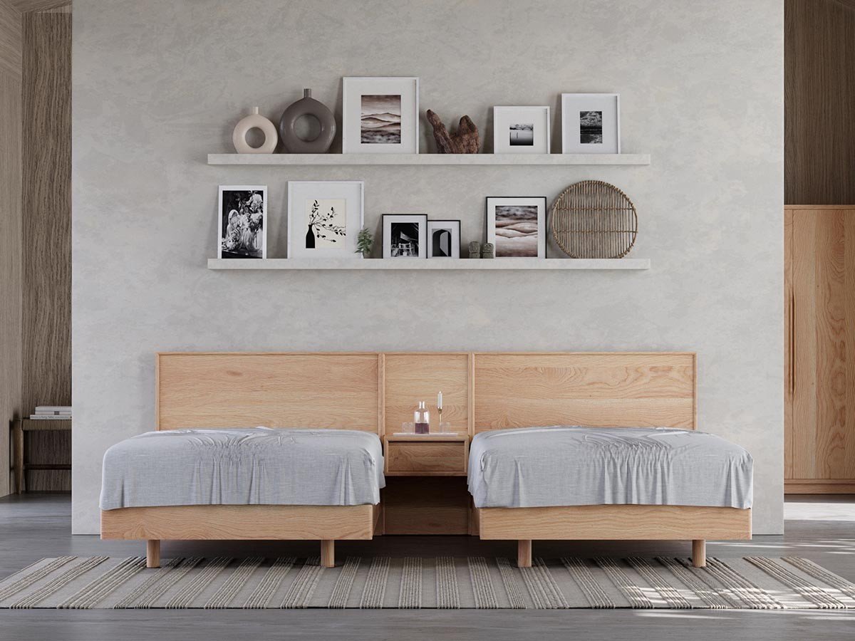 【インルーム/InRoom / GOODS】のELLIE BED / エリー ベッドフレーム インテリア・キッズ・メンズ・レディースファッション・服の通販 founy(ファニー) 　ウッド　Wooden Design　クッション　Cushion, Throw Pillow　シンプル　Simple, Minimal　スプリング　Spring, Spring Collection　スマート　Smart, Elegant　ダブル　Double, Double-Breasted　時計　Watch, Wristwatch　フレーム　Frame, Outline　ホーム・キャンプ・アウトドア・お取り寄せ　Home Living / Home & Lifestyle / Camping Gear / Outdoor Camping　家具・インテリア　Home Furniture & Interior. Stylish & Functional Living Spaces　ベッド　Modern Beds for Every Room　シングルベッド・1人用ベッド　Single Bed　ホーム・キャンプ・アウトドア・お取り寄せ　Home Living / Home & Lifestyle / Camping Gear / Outdoor Camping　家具・インテリア　Home Furniture & Interior. Stylish & Functional Living Spaces　ベッド　Modern Beds for Every Room　セミダブルベッド　Small Double Bed / Three-Quarter Bed　ホーム・キャンプ・アウトドア・お取り寄せ　Home Living / Home & Lifestyle / Camping Gear / Outdoor Camping　家具・インテリア　Home Furniture & Interior. Stylish & Functional Living Spaces　ベッド　Modern Beds for Every Room　ダブルベッド・2人用ベッド　Double Bed / Full Size Bed　組合せ例:ベッド(シングル)× 2、ベッドサイドパネル|ID: prp329100004927331 ipo3291000000036972257