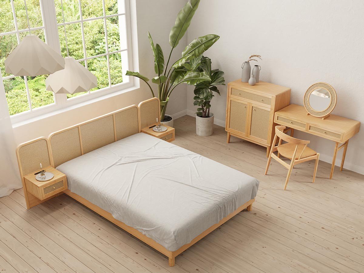 【インルーム/InRoom / GOODS】のCUNA BED / クーナ ベッドフレーム インテリア・キッズ・メンズ・レディースファッション・服の通販 founy(ファニー) 　ウッド　Wooden Design　クッション　Cushion, Throw Pillow　スプリング　Spring, Spring Collection　スマート　Smart, Elegant　ダブル　Double, Double-Breasted　デスク　Desk, Work Desk　フォルム　Silhouette, Form　フレーム　Frame, Outline　ラタン　Rattan, Woven Rattan　リゾート　Resort, Vacation Style　リラックス　Relax, Relaxed Fit　エレガント 上品　Elegant　ホーム・キャンプ・アウトドア・お取り寄せ　Home Living / Home & Lifestyle / Camping Gear / Outdoor Camping　家具・インテリア　Home Furniture & Interior. Stylish & Functional Living Spaces　ベッド　Modern Beds for Every Room　シングルベッド・1人用ベッド　Single Bed　ホーム・キャンプ・アウトドア・お取り寄せ　Home Living / Home & Lifestyle / Camping Gear / Outdoor Camping　家具・インテリア　Home Furniture & Interior. Stylish & Functional Living Spaces　ベッド　Modern Beds for Every Room　セミダブルベッド　Small Double Bed / Three-Quarter Bed　ホーム・キャンプ・アウトドア・お取り寄せ　Home Living / Home & Lifestyle / Camping Gear / Outdoor Camping　家具・インテリア　Home Furniture & Interior. Stylish & Functional Living Spaces　ベッド　Modern Beds for Every Room　ダブルベッド・2人用ベッド　Double Bed / Full Size Bed　組合せ例:ベッド(ダブル)、ベッドサイドパネル × 2|ID: prp329100004927362 ipo3291000000036972538