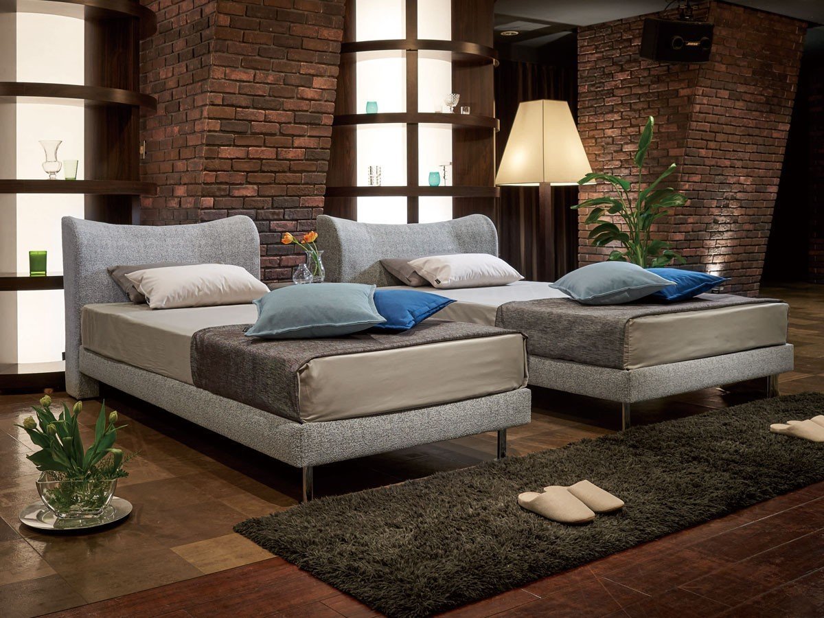 【ルフ/RUF BETTEN / GOODS】のMULTI COMFORT SYSTEM 208 / マルチコンフォートシステム 208 ステーションタイプ インテリア・キッズ・メンズ・レディースファッション・服の通販 founy(ファニー) 　スマート　Smart, Elegant　ダブル　Double, Double-Breasted　フレーム　Frame, Outline　モダン　Modern, Contemporary　ホーム・キャンプ・アウトドア・お取り寄せ　Home Living / Home & Lifestyle / Camping Gear / Outdoor Camping　家具・インテリア　Home Furniture & Interior. Stylish & Functional Living Spaces　ベッド　Modern Beds for Every Room　シングルベッド・1人用ベッド　Single Bed　ホーム・キャンプ・アウトドア・お取り寄せ　Home Living / Home & Lifestyle / Camping Gear / Outdoor Camping　家具・インテリア　Home Furniture & Interior. Stylish & Functional Living Spaces　ベッド　Modern Beds for Every Room　セミダブルベッド　Small Double Bed / Three-Quarter Bed　ホーム・キャンプ・アウトドア・お取り寄せ　Home Living / Home & Lifestyle / Camping Gear / Outdoor Camping　家具・インテリア　Home Furniture & Interior. Stylish & Functional Living Spaces　ベッド　Modern Beds for Every Room　ダブルベッド・2人用ベッド　Double Bed / Full Size Bed　ホーム・キャンプ・アウトドア・お取り寄せ　Home Living / Home & Lifestyle / Camping Gear / Outdoor Camping　家具・インテリア　Home Furniture & Interior. Stylish & Functional Living Spaces　ベッド　Modern Beds for Every Room　張地:FE-460(ファブリック Eランク)、サイズ:左 パーソナルシングル / 右 セミダブル、脚|ID: prp329100004927459 ipo3291000000036973320