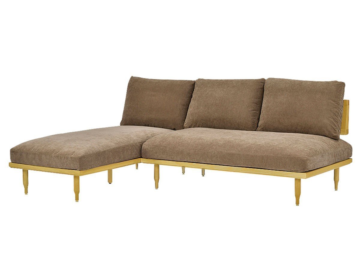 【エクリュクス/ecruxe / GOODS】のEPI 2P + COUCH SOFA / エピ 2Pソファ + カウチソファ(オークナチュラル) インテリア・キッズ・メンズ・レディースファッション・服の通販 founy(ファニー) 　クッション　Cushion, Throw Pillow　コンパクト　Compact, Small Size　シリコン　Silicone, Silicone Material　台形　A-Line, Trapezoid Shape　フィット　Fit, Slim Fit　フェザー　Feather, Feather Detail　フォーム　Form　ペンシル　Pencil, Pencil Skirt　ラグジュアリー　Luxury, Elegant　送料無料　Free Shipping　ホーム・キャンプ・アウトドア・お取り寄せ　Home Living / Home & Lifestyle / Camping Gear / Outdoor Camping　家具・インテリア　Home Furniture & Interior. Stylish & Functional Living Spaces　ソファー　Couches & Sofas　カウチソファ・シェーズロング　Chaise Lounge Sofas　張地:ベルベットブラウン|ID: prp329100004930464 ipo3291000000037004815