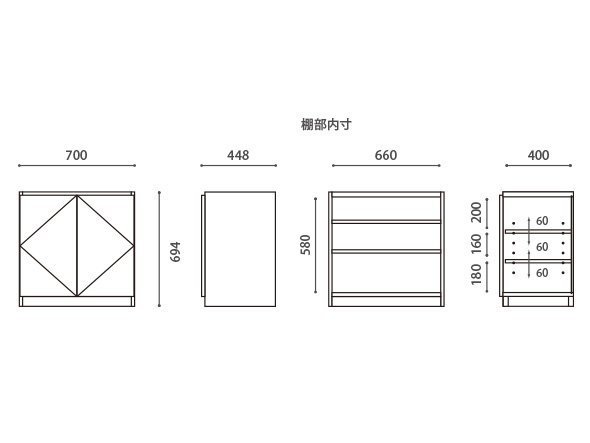 【マスターウォール/MASTERWAL / GOODS】のNOTE SYSTEM BOARD / ノート システムボード 高さ72cm ドロワーズ70 + キャビネット70 インテリア・キッズ・メンズ・レディースファッション・服の通販 founy(ファニー) 　コンパクト　Compact, Small Size　シンプル　Simple, Minimal　ホーム・キャンプ・アウトドア・お取り寄せ　Home Living / Home & Lifestyle / Camping Gear / Outdoor Camping　家具・インテリア　Home Furniture & Interior. Stylish & Functional Living Spaces　収納家具・キャビネット　Storage Furniture　収納キャビネット・扉付き棚　Cabinet / Storage Cabinet　ホーム・キャンプ・アウトドア・お取り寄せ　Home Living / Home & Lifestyle / Camping Gear / Outdoor Camping　家具・インテリア　Home Furniture & Interior. Stylish & Functional Living Spaces　収納家具・キャビネット　Storage Furniture　サイドボード・リビング収納　Cabinet / Storage Cabinet　寸法図(キャビネット)|ID: prp329100004930665 ipo3291000000037006957