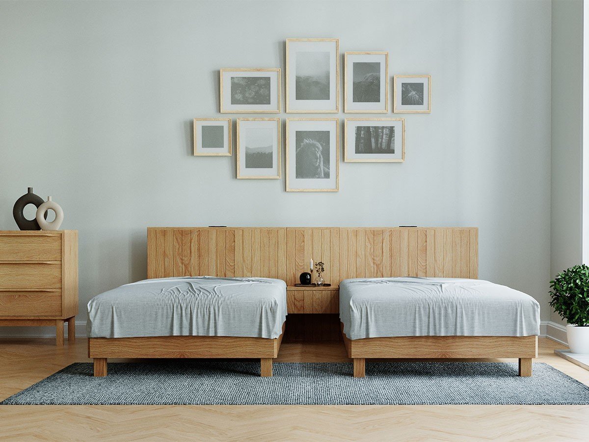 【インルーム/InRoom / GOODS】のNORNA BED / ノアナ ベッドフレーム インテリア・キッズ・メンズ・レディースファッション・服の通販 founy(ファニー) 　スマート　Smart, Elegant　スリット　Slit, Slit Detail　ダブル　Double, Double-Breasted　時計　Watch, Wristwatch　フレーム　Frame, Outline　ホーム・キャンプ・アウトドア・お取り寄せ　Home Living / Home & Lifestyle / Camping Gear / Outdoor Camping　家具・インテリア　Home Furniture & Interior. Stylish & Functional Living Spaces　ベッド　Modern Beds for Every Room　シングルベッド・1人用ベッド　Single Bed　ホーム・キャンプ・アウトドア・お取り寄せ　Home Living / Home & Lifestyle / Camping Gear / Outdoor Camping　家具・インテリア　Home Furniture & Interior. Stylish & Functional Living Spaces　ベッド　Modern Beds for Every Room　セミダブルベッド　Small Double Bed / Three-Quarter Bed　ホーム・キャンプ・アウトドア・お取り寄せ　Home Living / Home & Lifestyle / Camping Gear / Outdoor Camping　家具・インテリア　Home Furniture & Interior. Stylish & Functional Living Spaces　ベッド　Modern Beds for Every Room　ダブルベッド・2人用ベッド　Double Bed / Full Size Bed　組合せ例:ベッド(シングル)× 2、ベッドサイドパネル|ID: prp329100004939080 ipo3291000000037062880