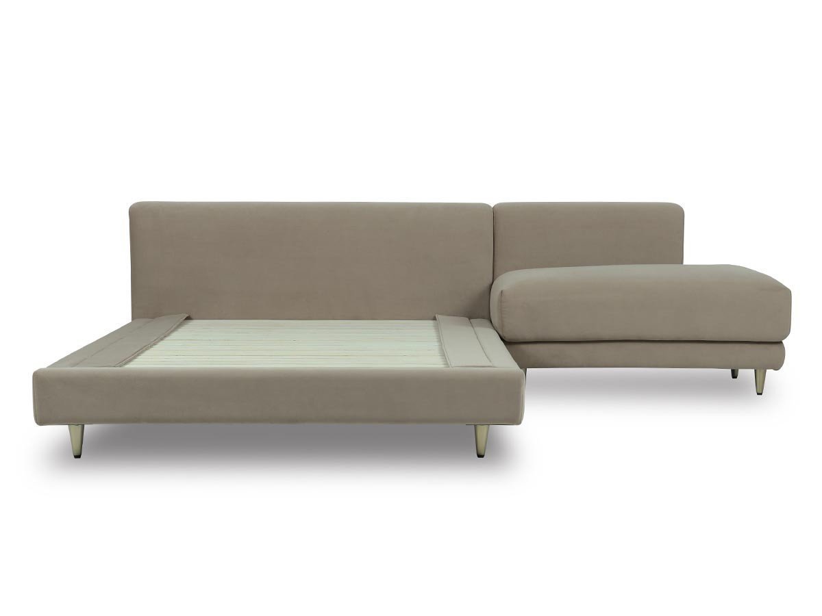 【インルーム/InRoom / GOODS】のGISELA BED / ジセラ ベッドフレーム インテリア・キッズ・メンズ・レディースファッション・服の通販 founy(ファニー) 　ウッド　Wooden Design　クッション　Cushion, Throw Pillow　シンプル　Simple, Minimal　スプリング　Spring, Spring Collection　ダブル　Double, Double-Breasted　フォーム　Form　フレーム　Frame, Outline　ベルベット　Velvet, Velvety　モダン　Modern, Contemporary　エレガント 上品　Elegant　ホーム・キャンプ・アウトドア・お取り寄せ　Home Living / Home & Lifestyle / Camping Gear / Outdoor Camping　家具・インテリア　Home Furniture & Interior. Stylish & Functional Living Spaces　ベッド　Modern Beds for Every Room　シングルベッド・1人用ベッド　Single Bed　ホーム・キャンプ・アウトドア・お取り寄せ　Home Living / Home & Lifestyle / Camping Gear / Outdoor Camping　家具・インテリア　Home Furniture & Interior. Stylish & Functional Living Spaces　ベッド　Modern Beds for Every Room　セミダブルベッド　Small Double Bed / Three-Quarter Bed　ホーム・キャンプ・アウトドア・お取り寄せ　Home Living / Home & Lifestyle / Camping Gear / Outdoor Camping　家具・インテリア　Home Furniture & Interior. Stylish & Functional Living Spaces　ベッド　Modern Beds for Every Room　ダブルベッド・2人用ベッド　Double Bed / Full Size Bed　組合せ例:ベッド(セミダブル)、同シリーズの「ソファ 1.5P」|ID: prp329100004939082 ipo3291000000037062907